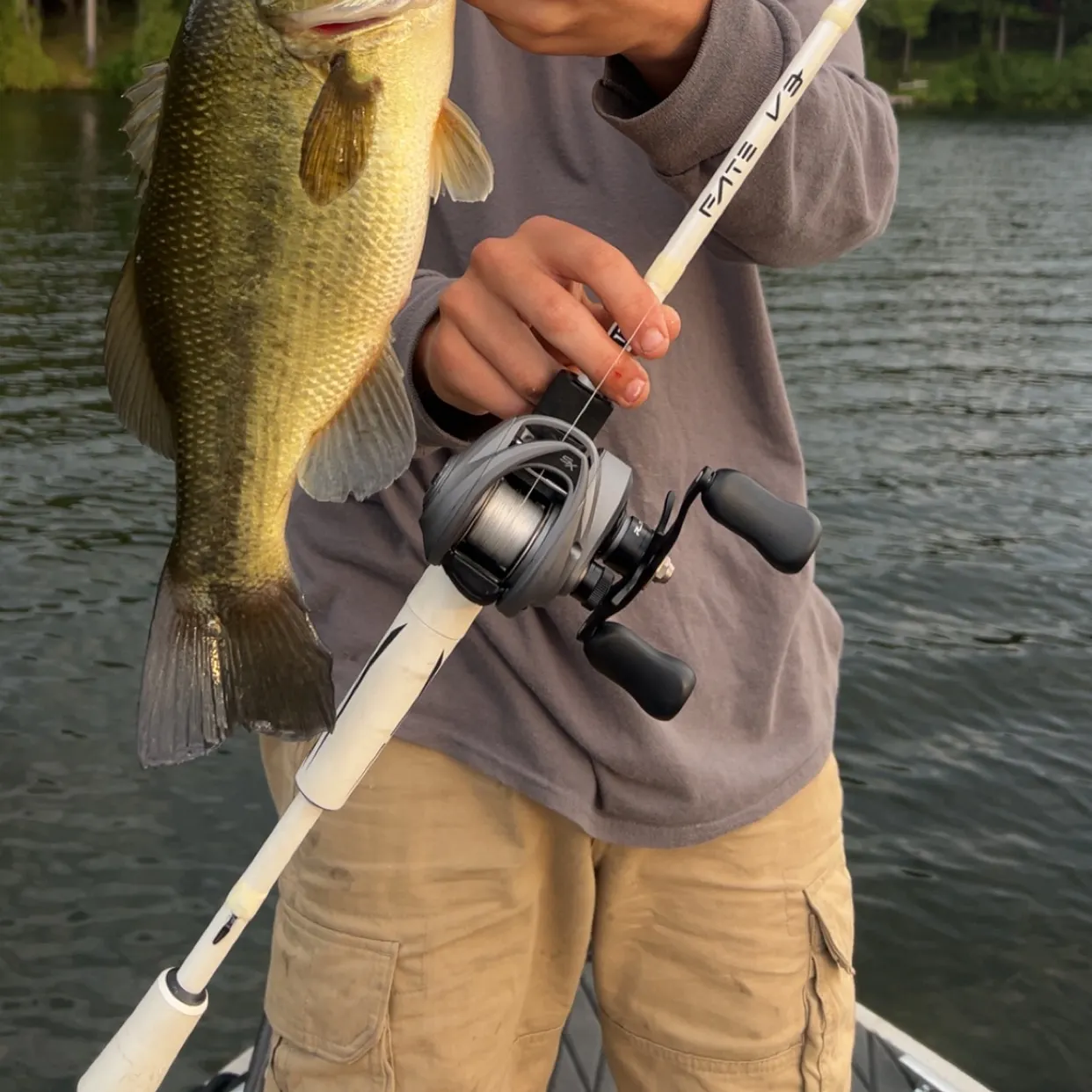 Largemouth bass caught on Fishbrain