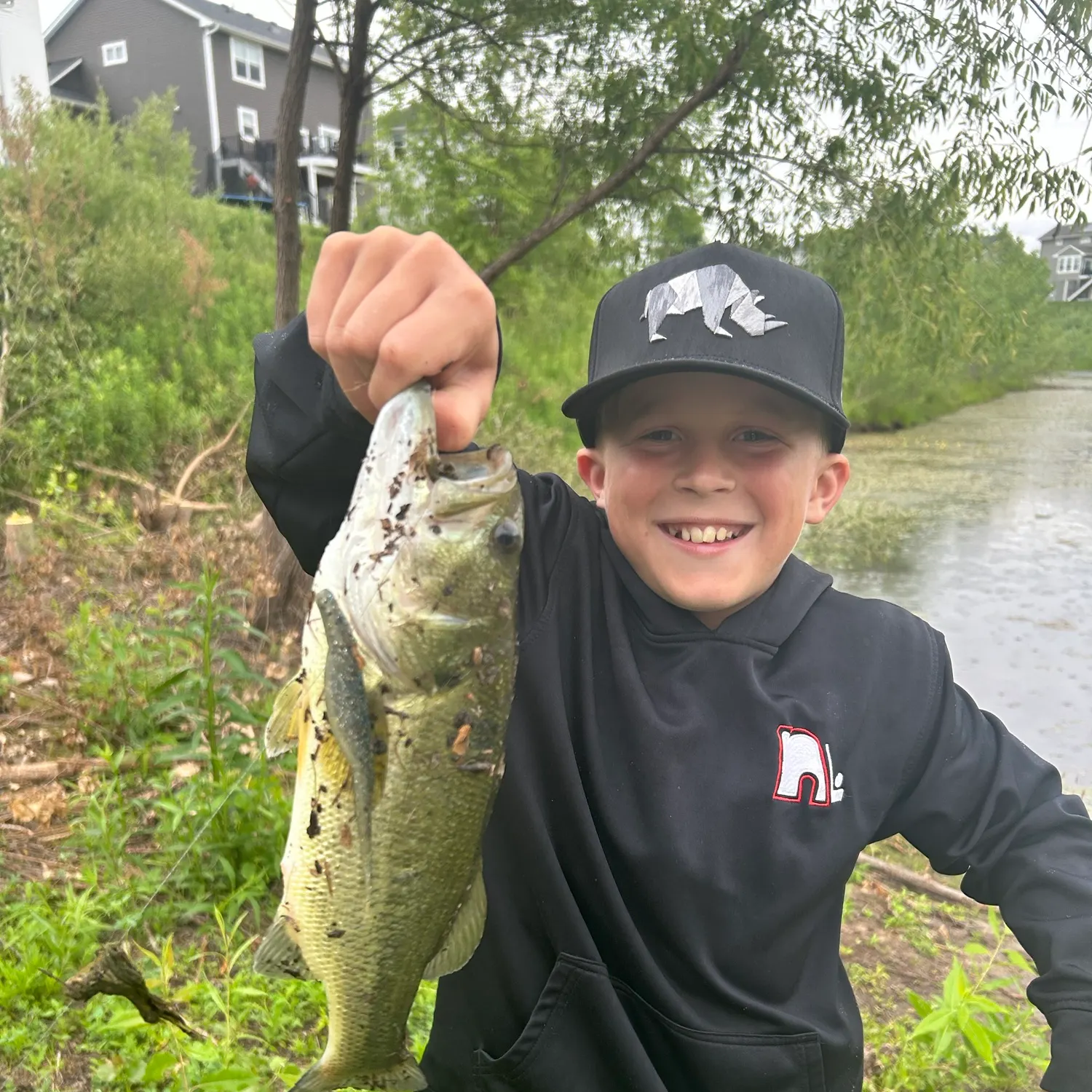 Largemouth bass caught on Fishbrain