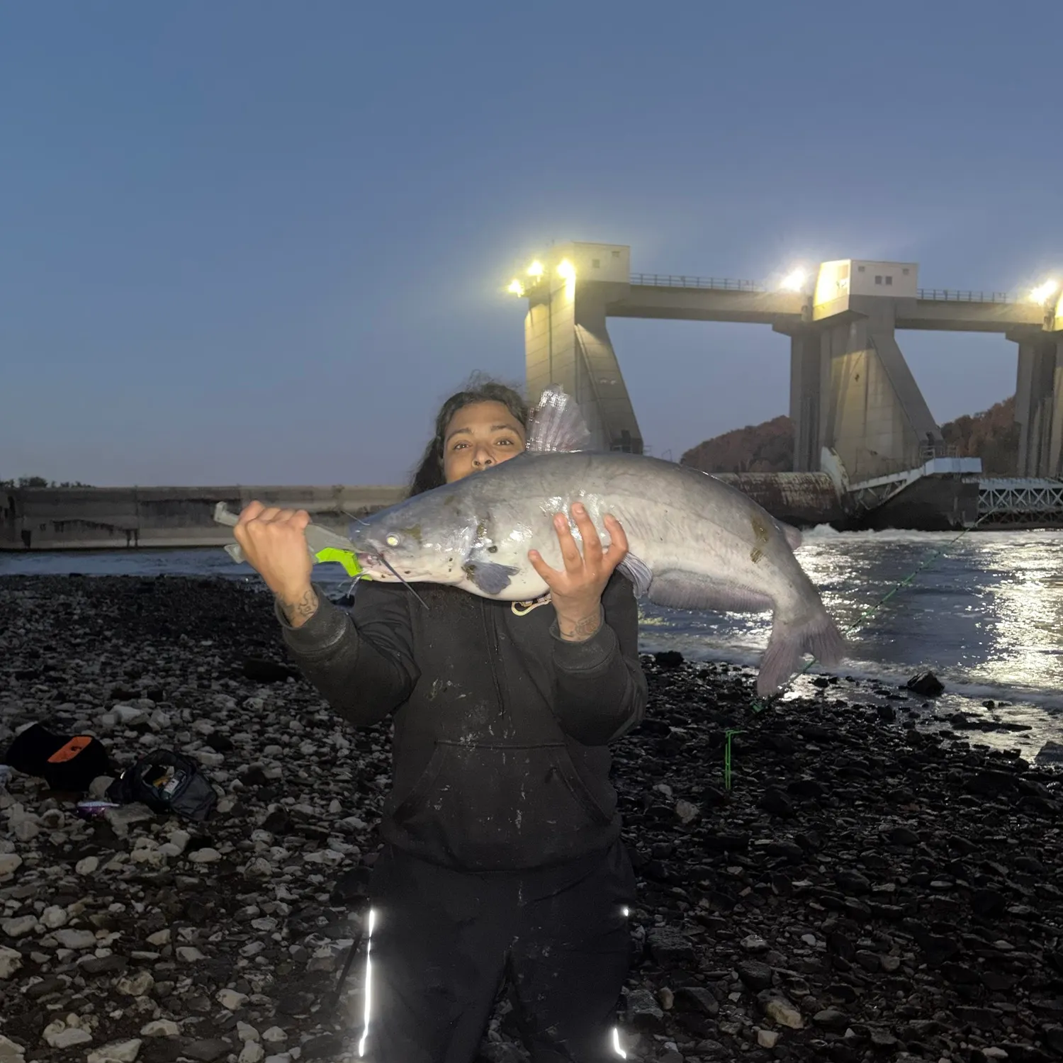 Blue catfish caught on Fishbrain