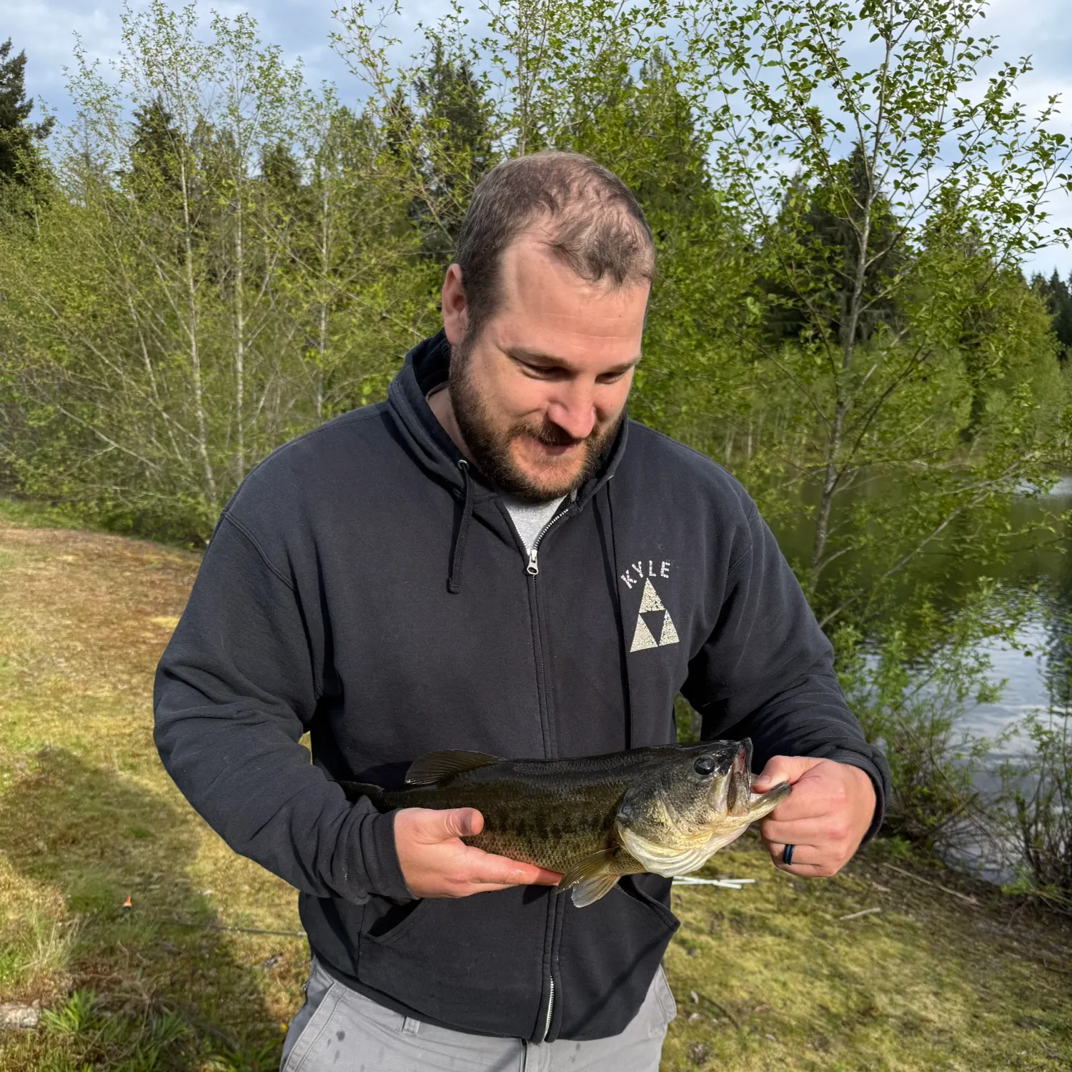 Largemouth bass caught on Fishbrain