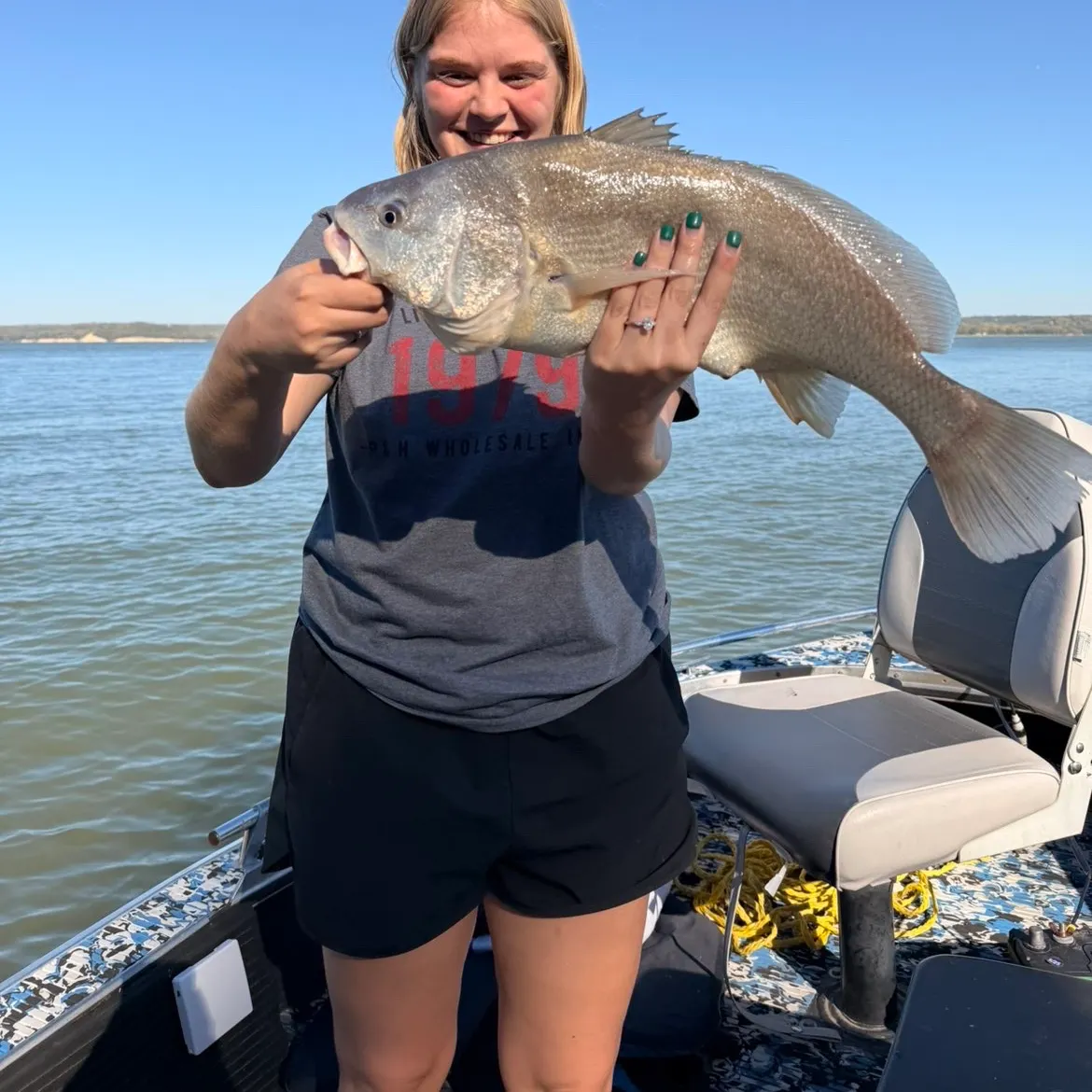 Freshwater drum caught on Fishbrain