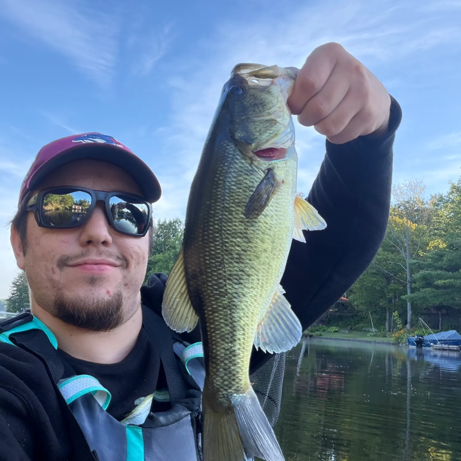 Largemouth bass caught on Fishbrain