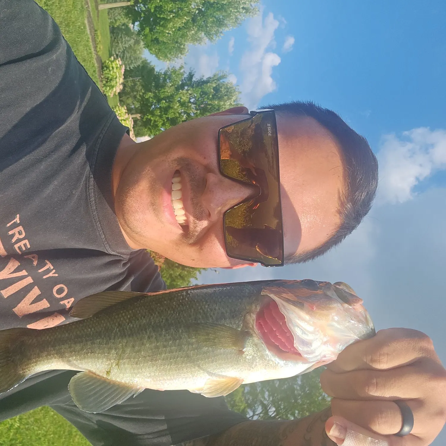 Largemouth bass caught on Fishbrain