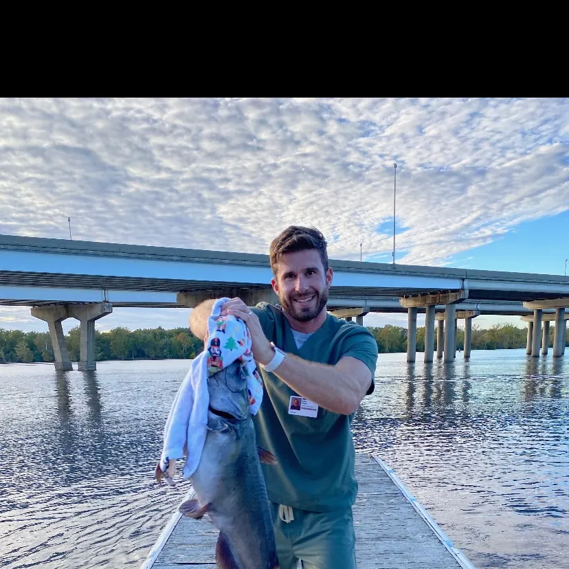 Blue catfish caught on Fishbrain