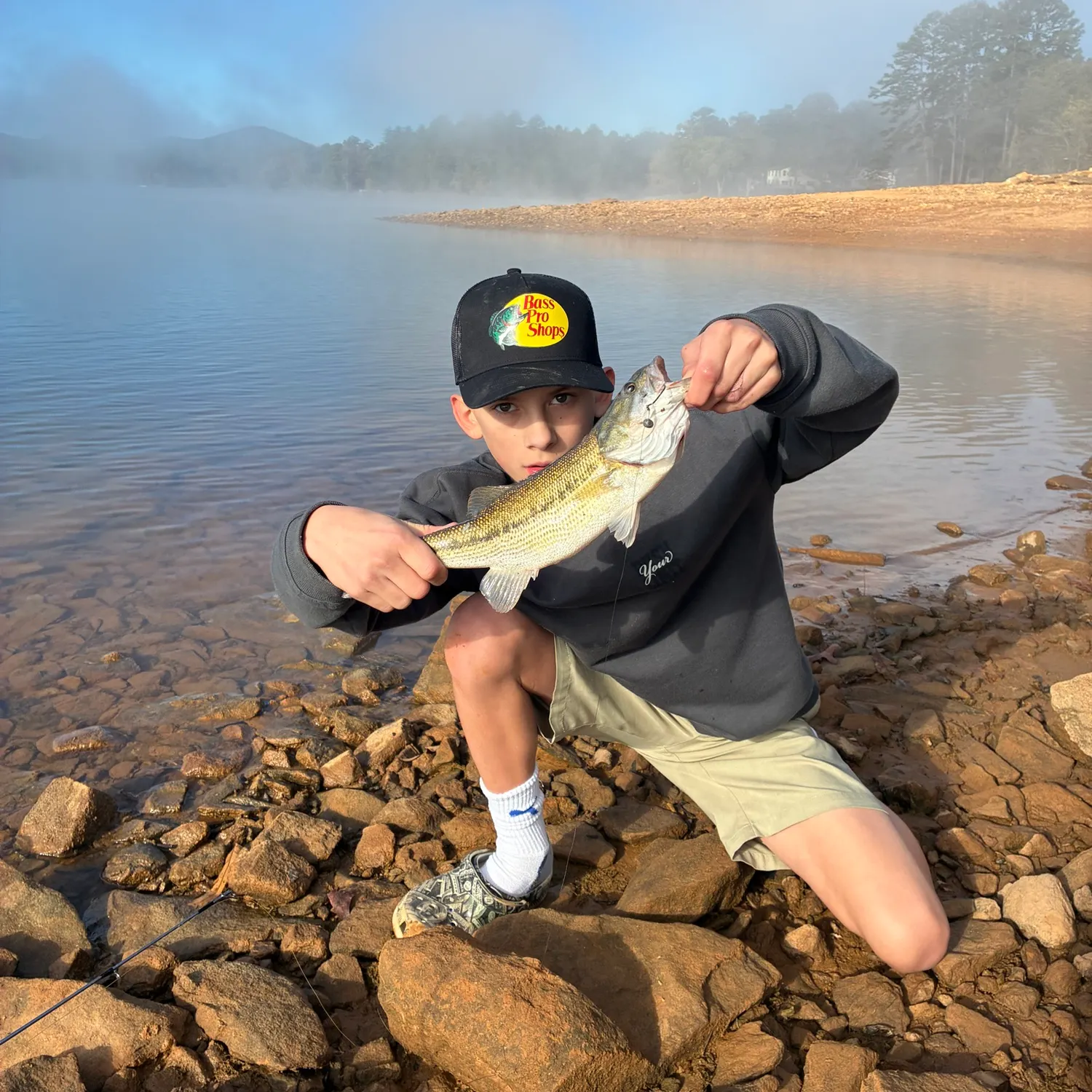 Spotted bass caught on Fishbrain