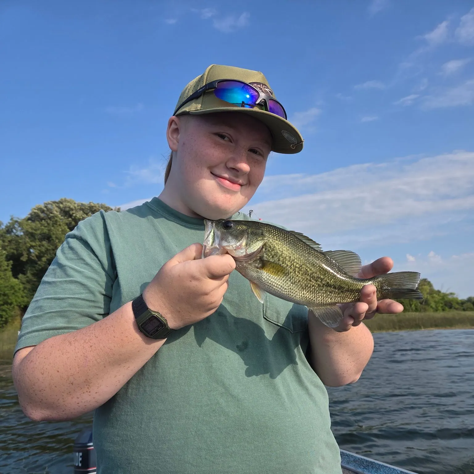 Largemouth bass caught on Fishbrain