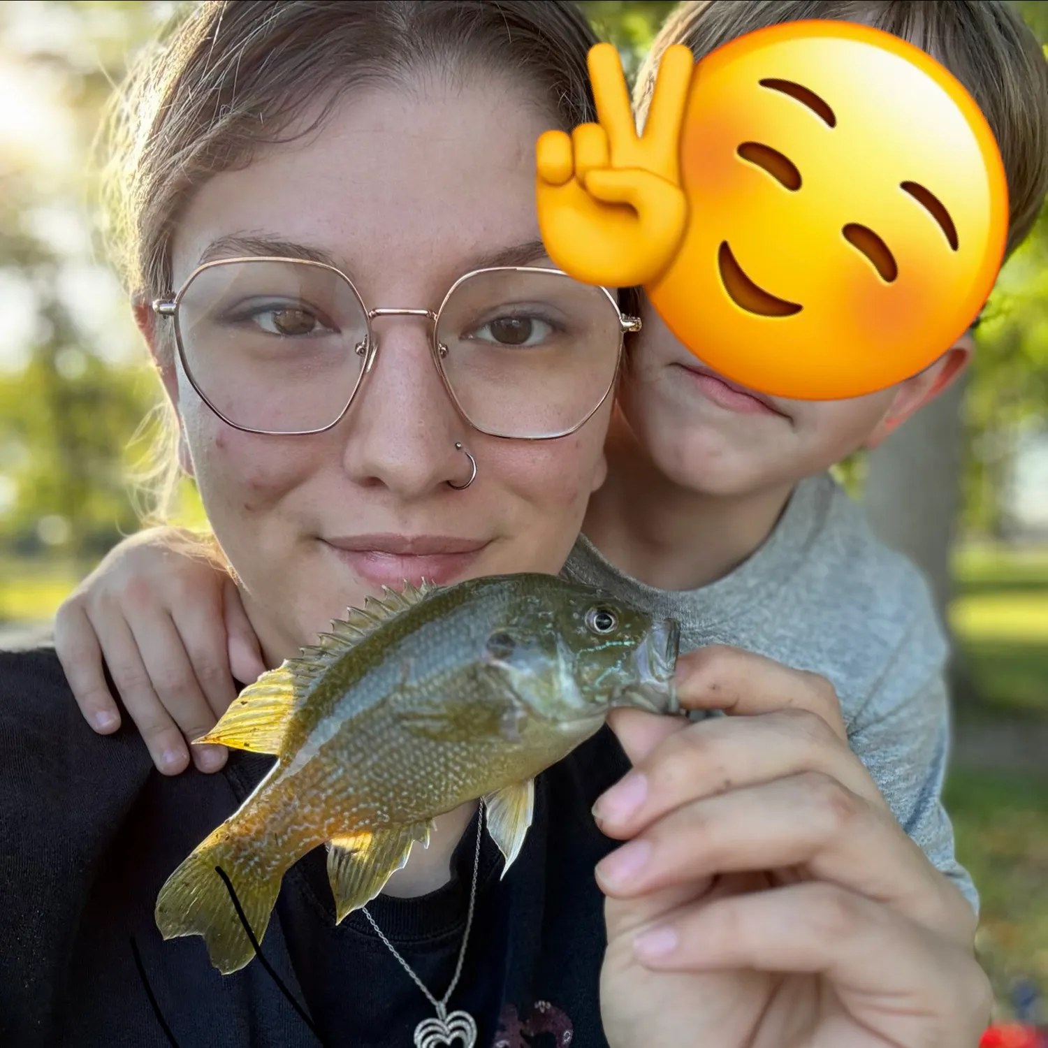 Green sunfish caught on Fishbrain