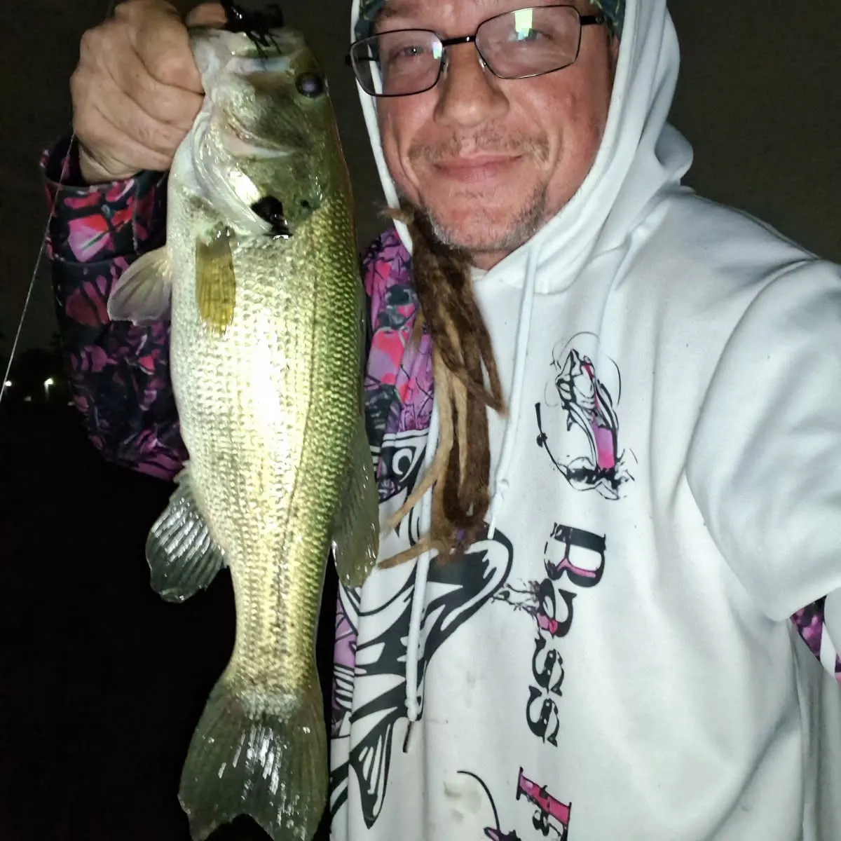 Largemouth bass caught on Fishbrain