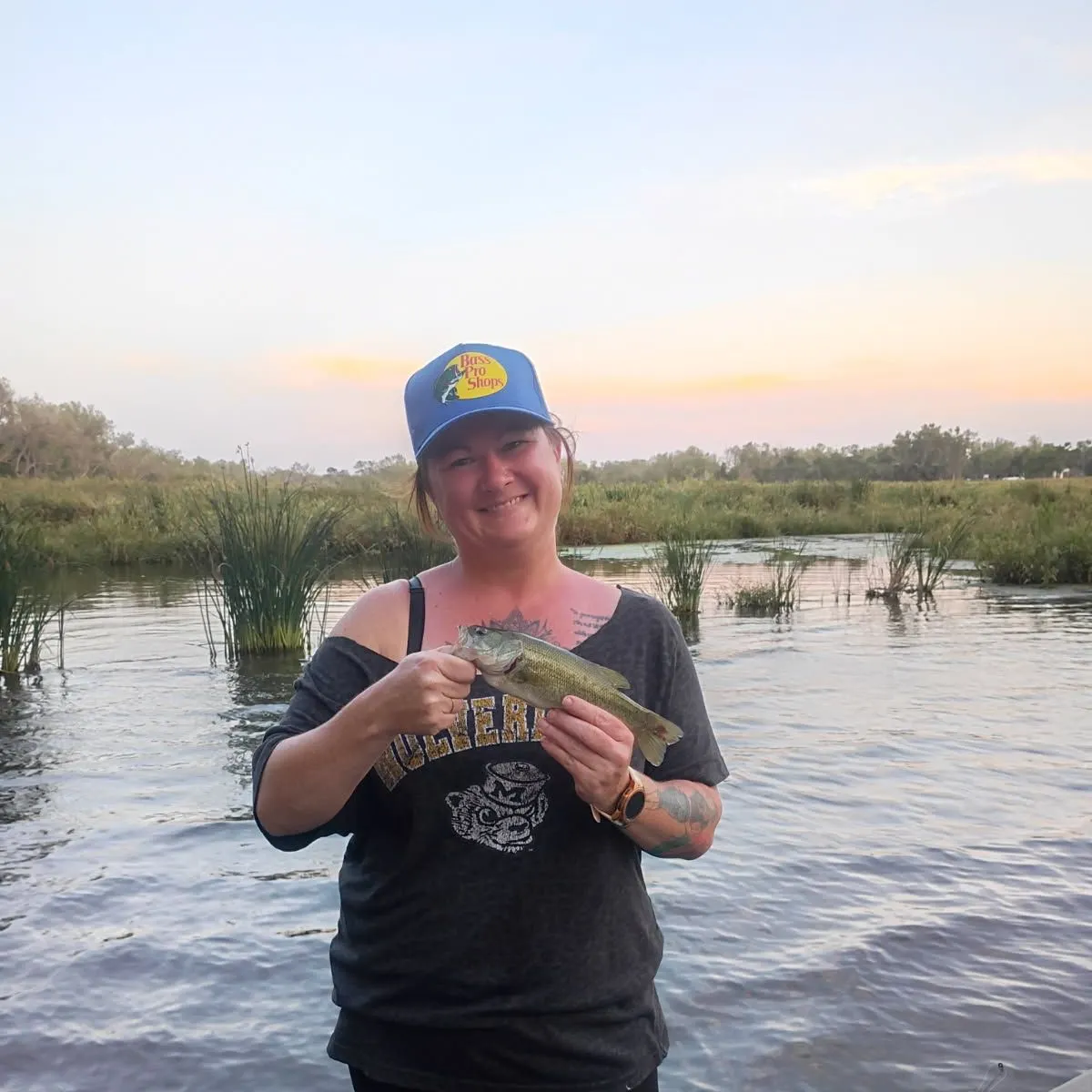 Largemouth bass caught on Fishbrain