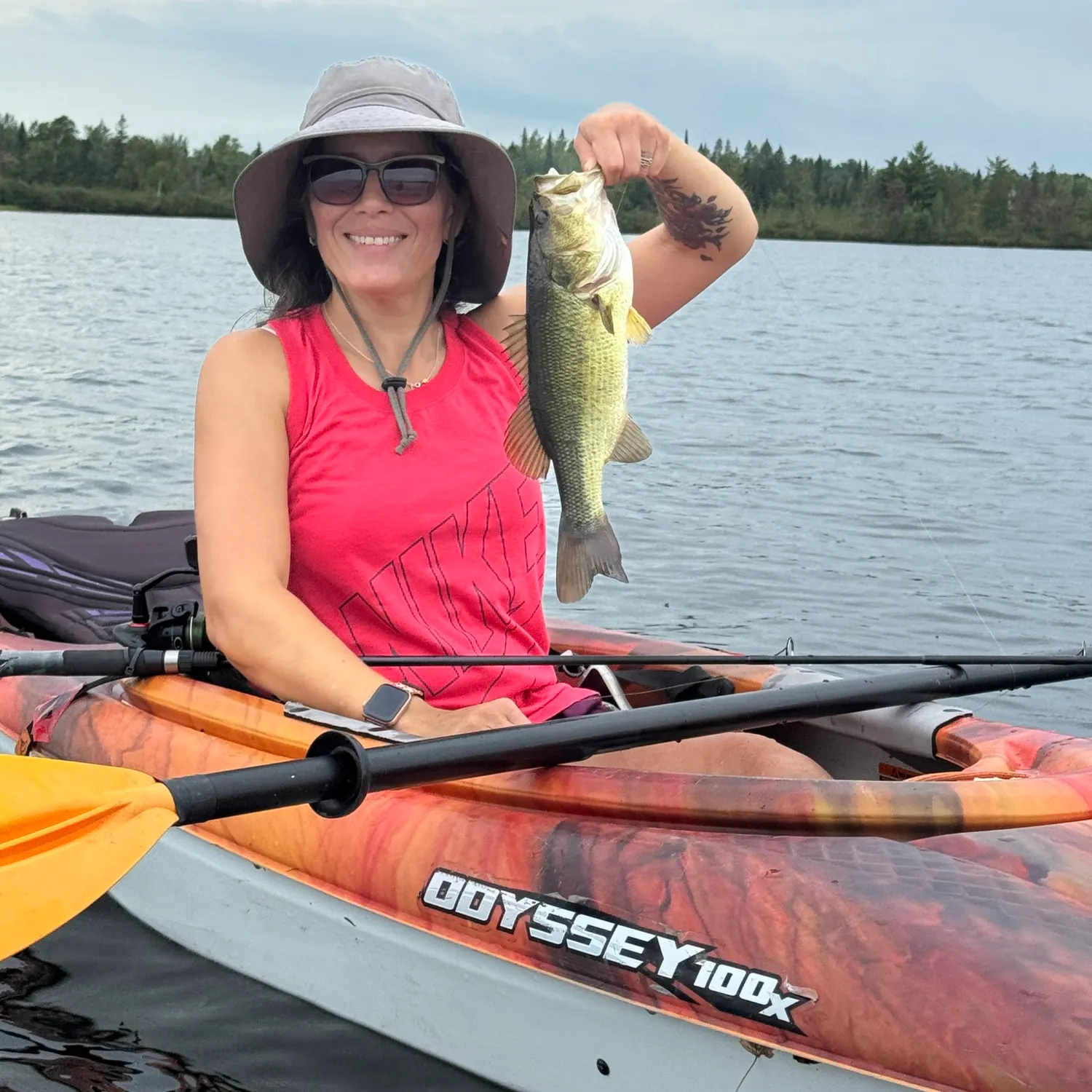 Largemouth bass caught on Fishbrain