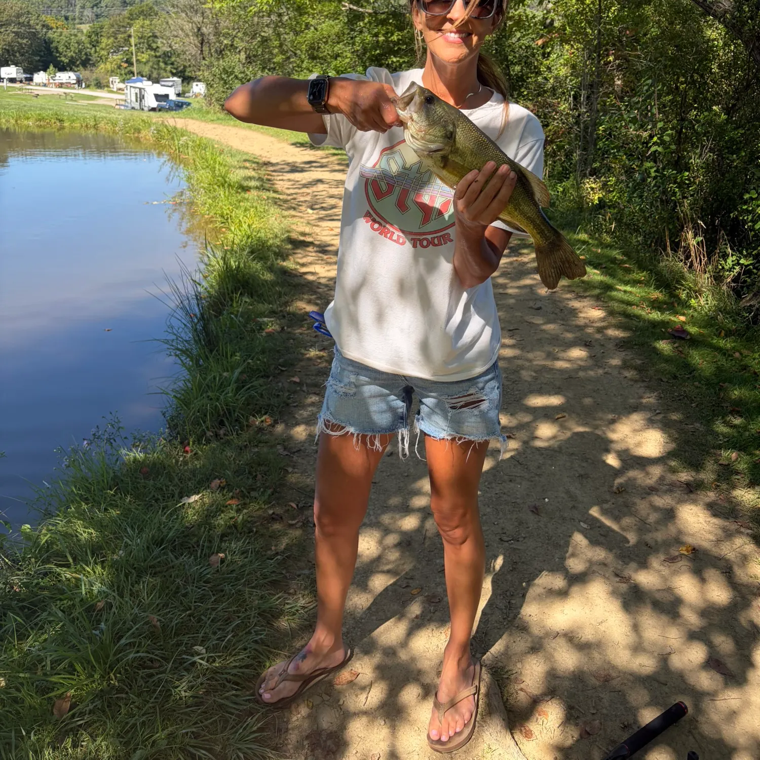 Largemouth bass caught on Fishbrain