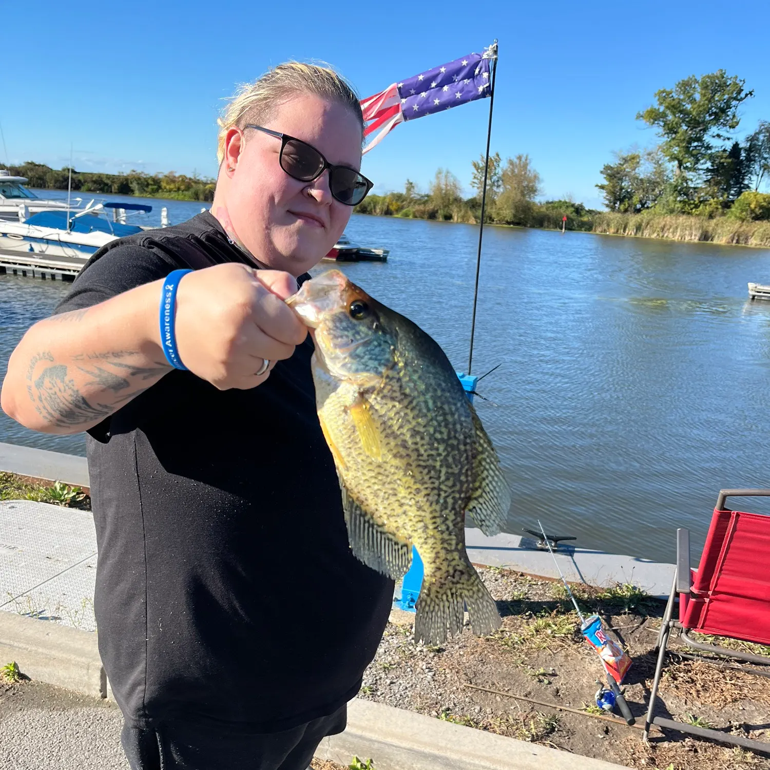 Black crappie caught on Fishbrain