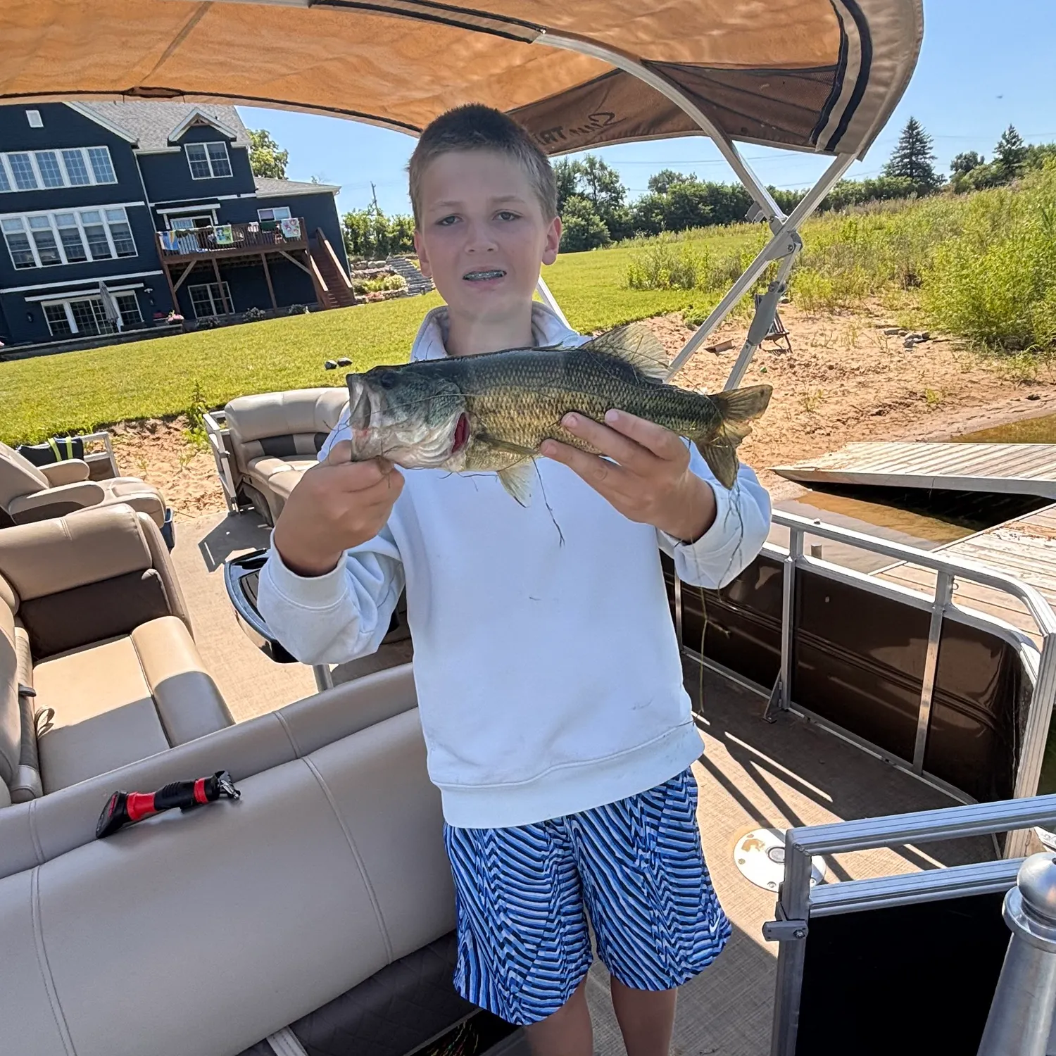 Largemouth bass caught on Fishbrain