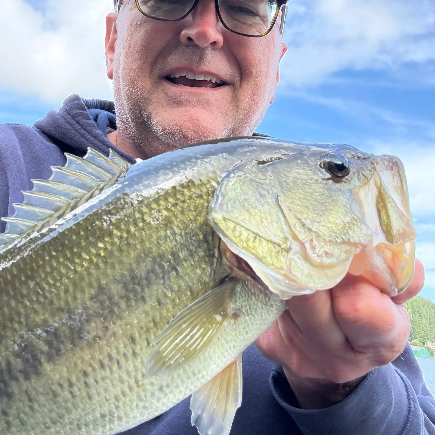 Largemouth bass caught on Fishbrain