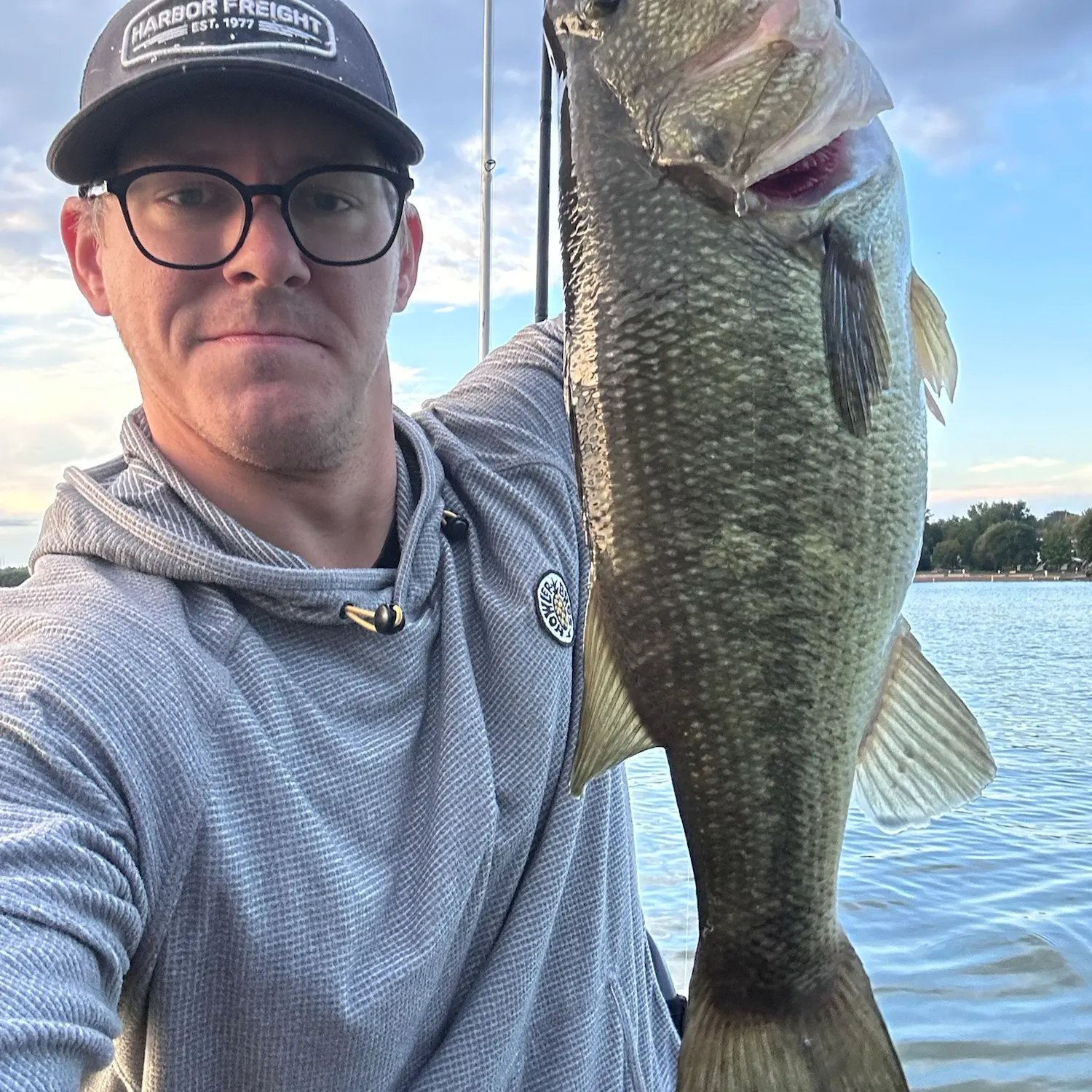 Largemouth bass caught on Fishbrain