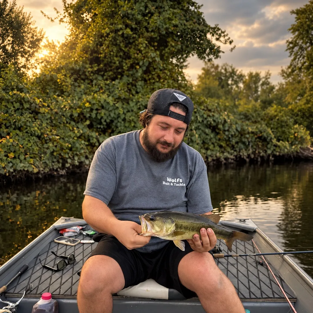 Largemouth bass caught on Fishbrain