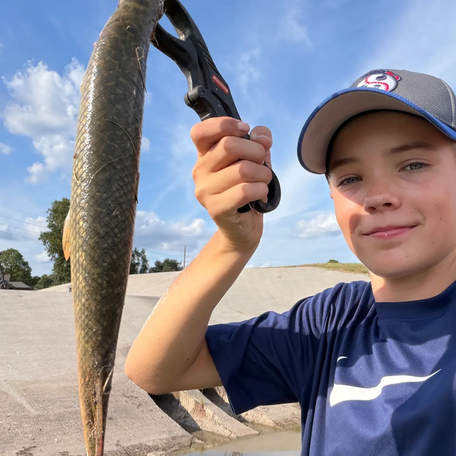 Spotted gar caught on Fishbrain