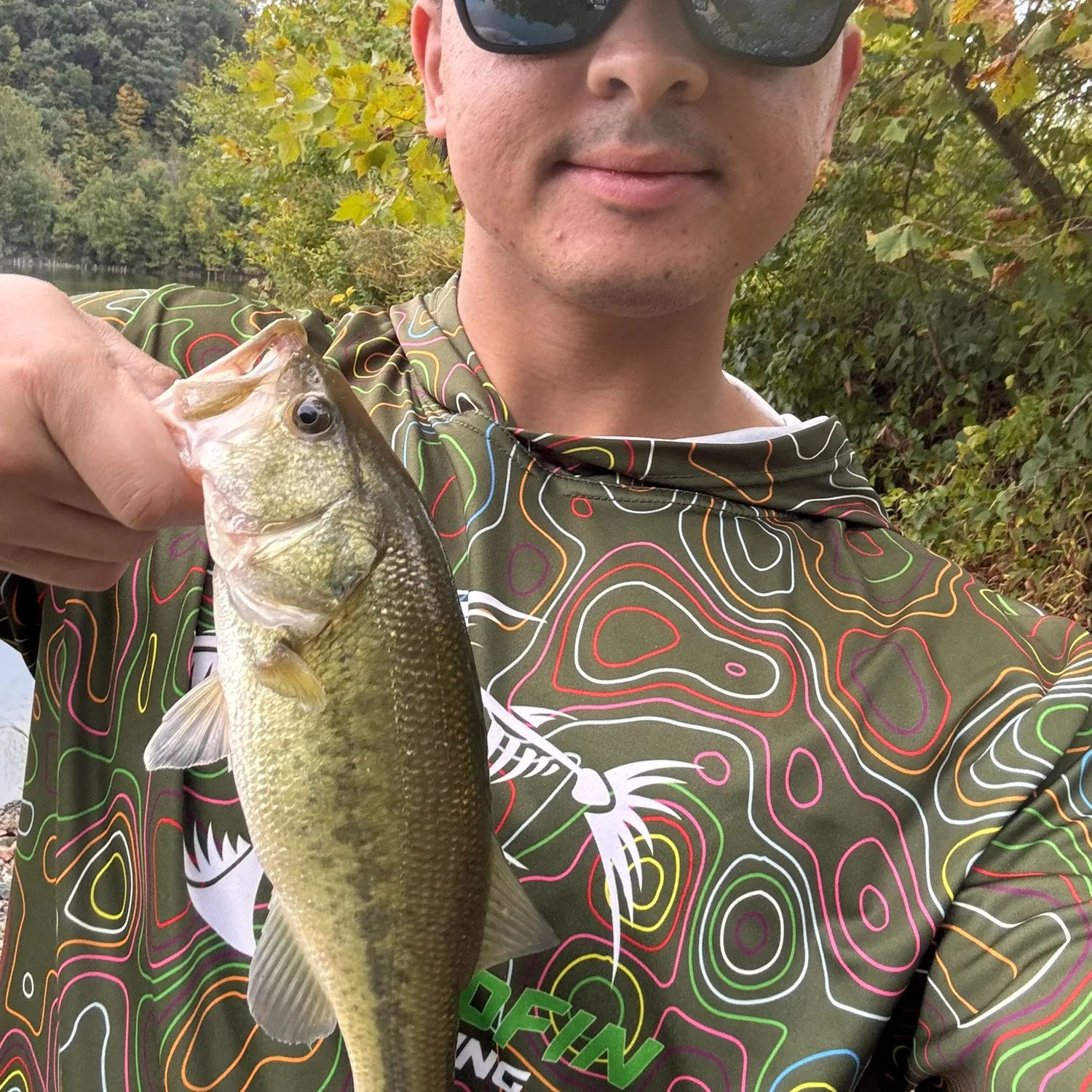 Largemouth bass caught on Fishbrain