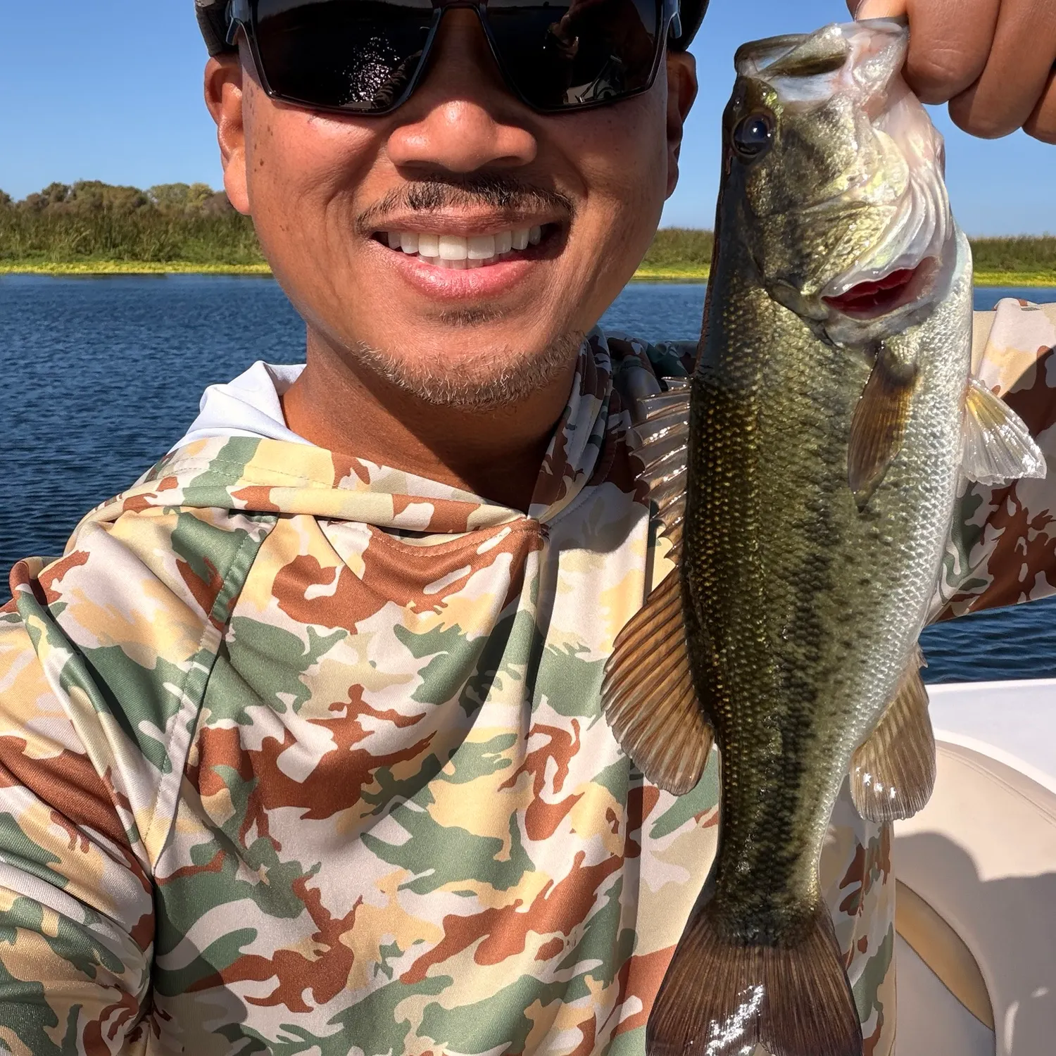 Largemouth bass caught on Fishbrain
