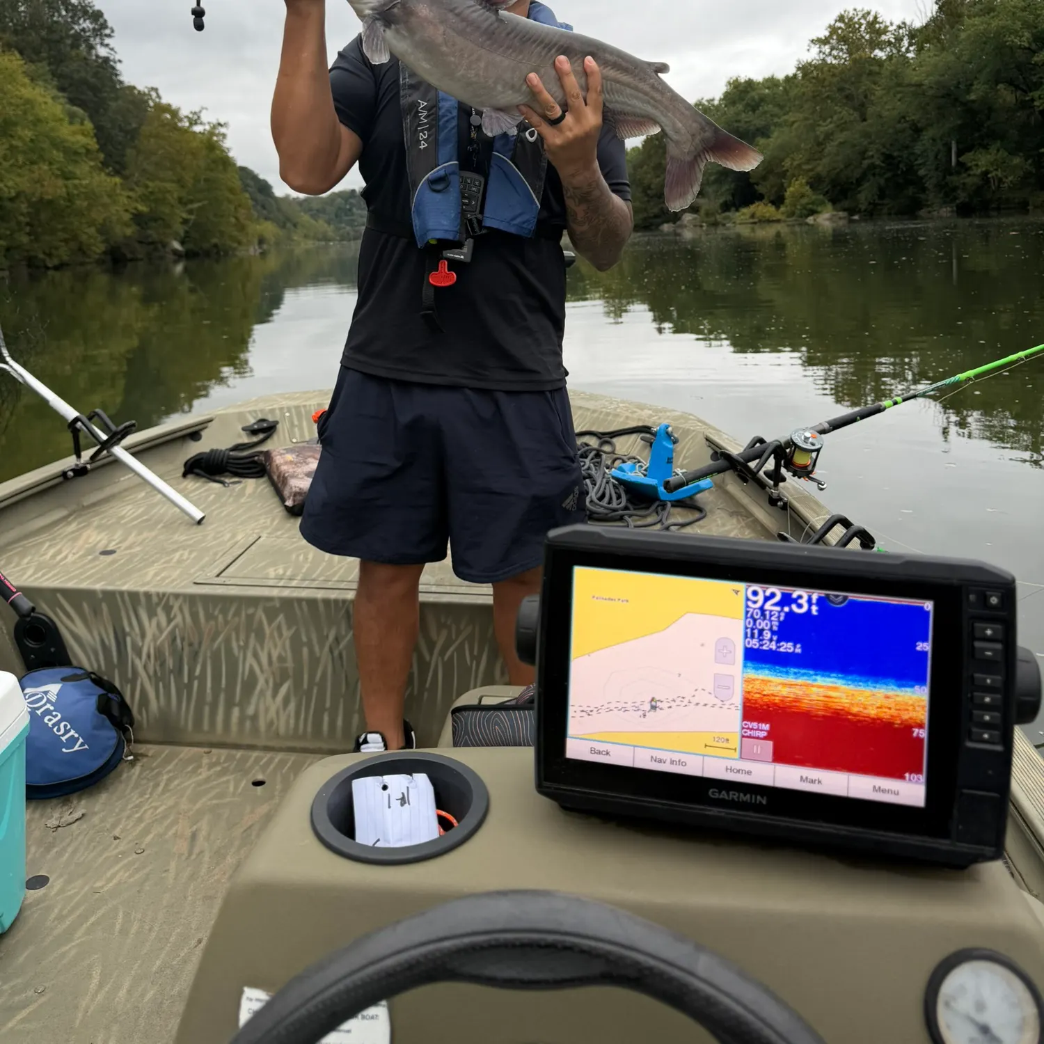 Blue catfish caught on Fishbrain