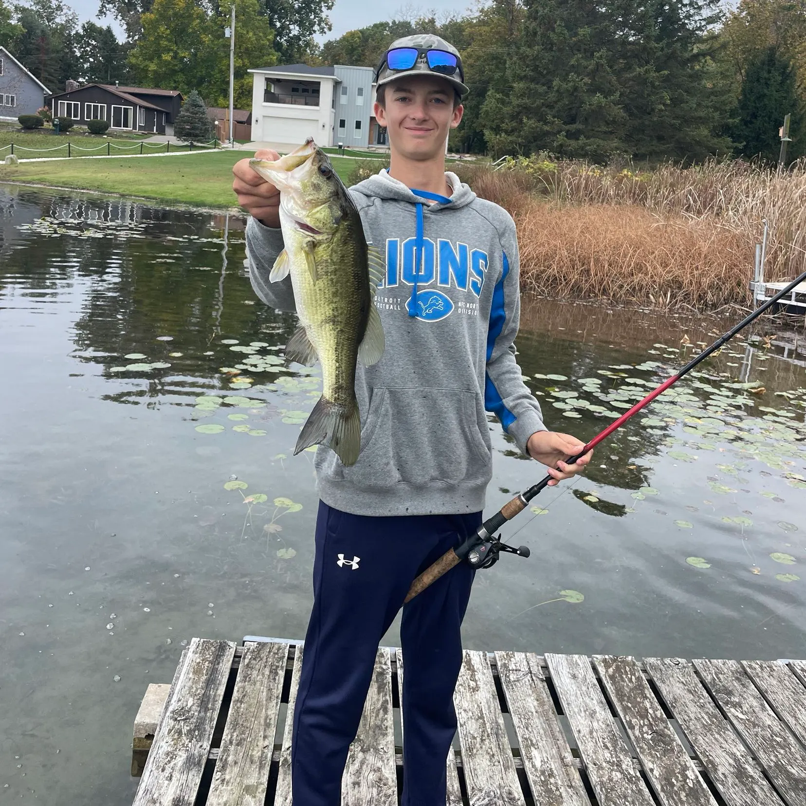 Largemouth bass caught on Fishbrain