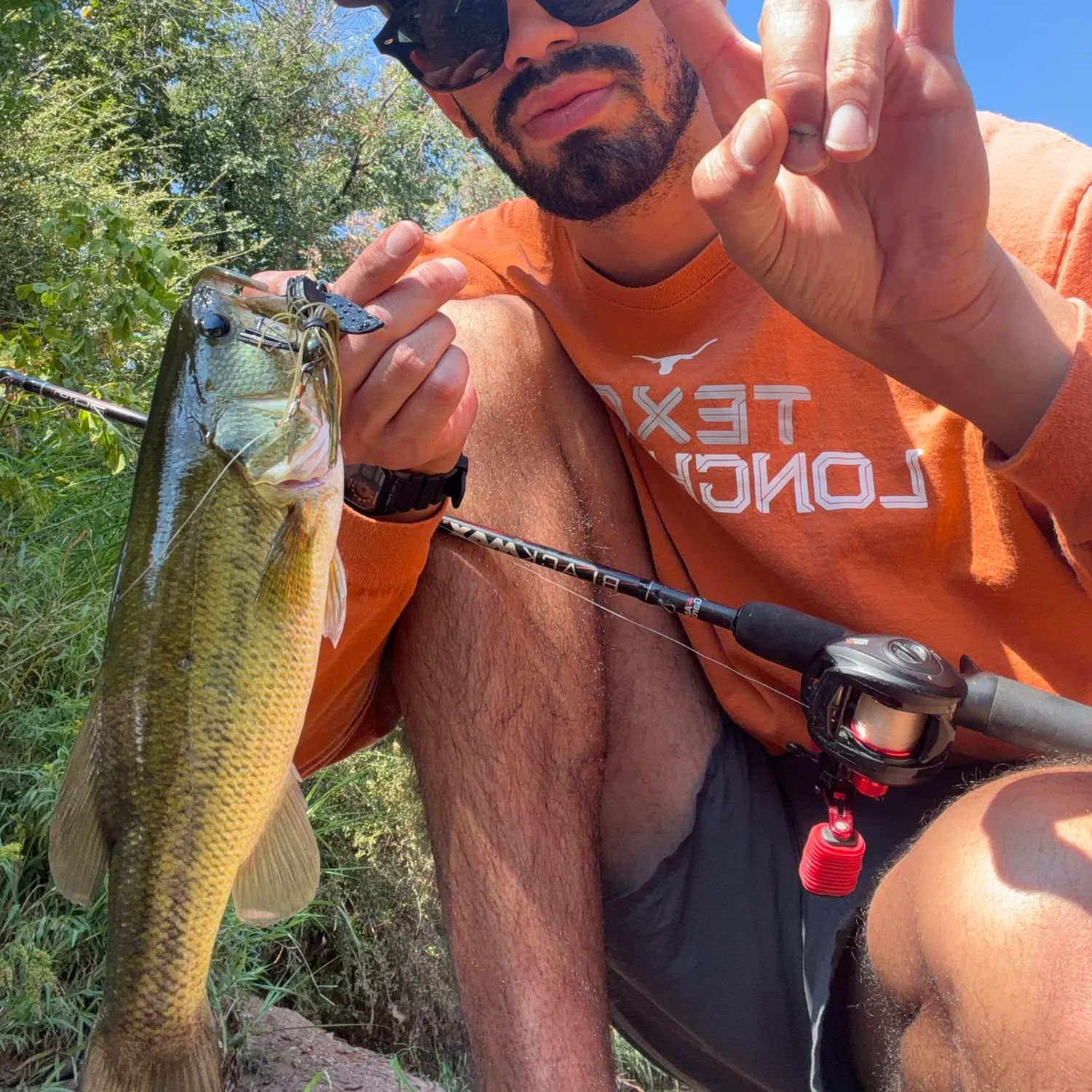 Largemouth bass caught on Fishbrain