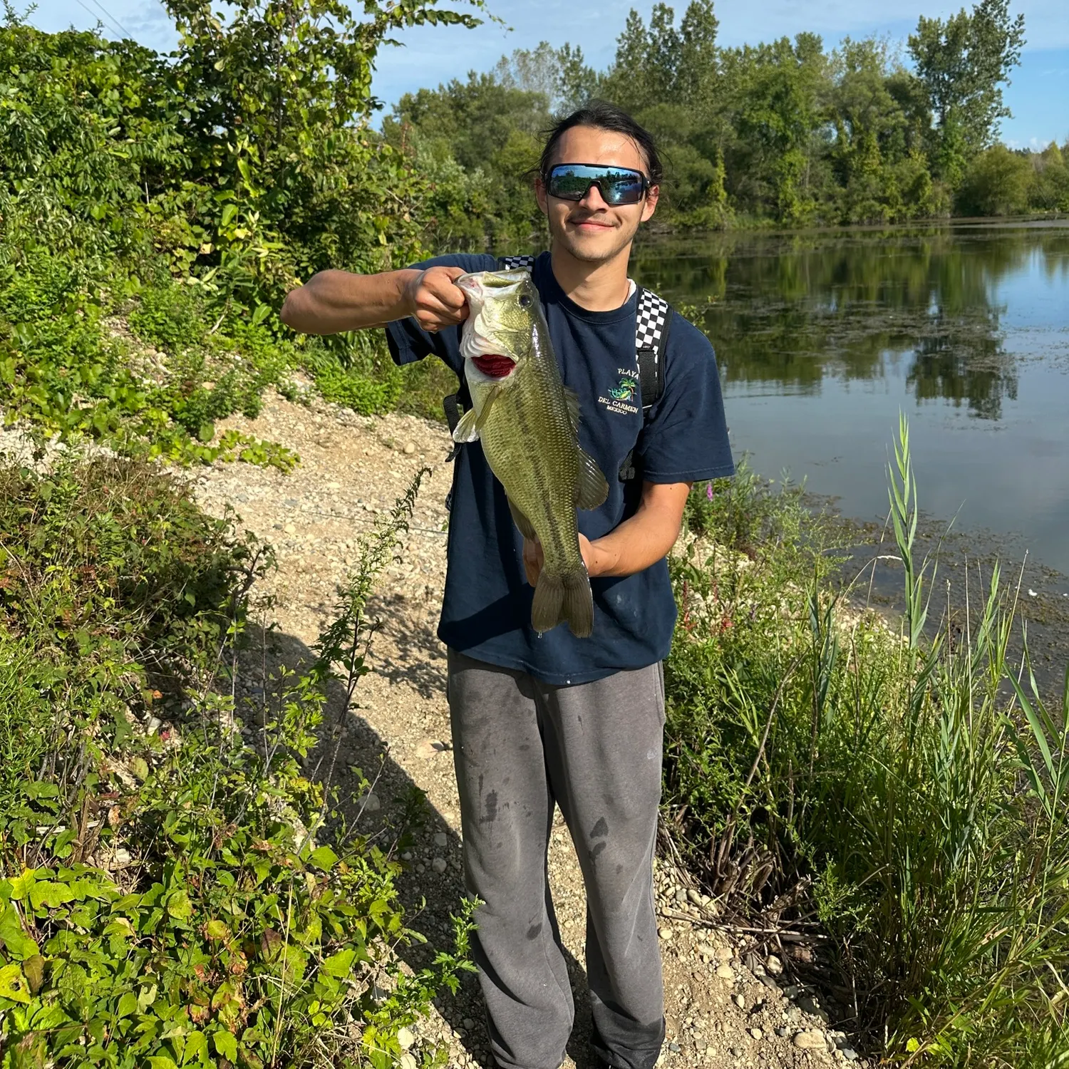Largemouth bass caught on Fishbrain