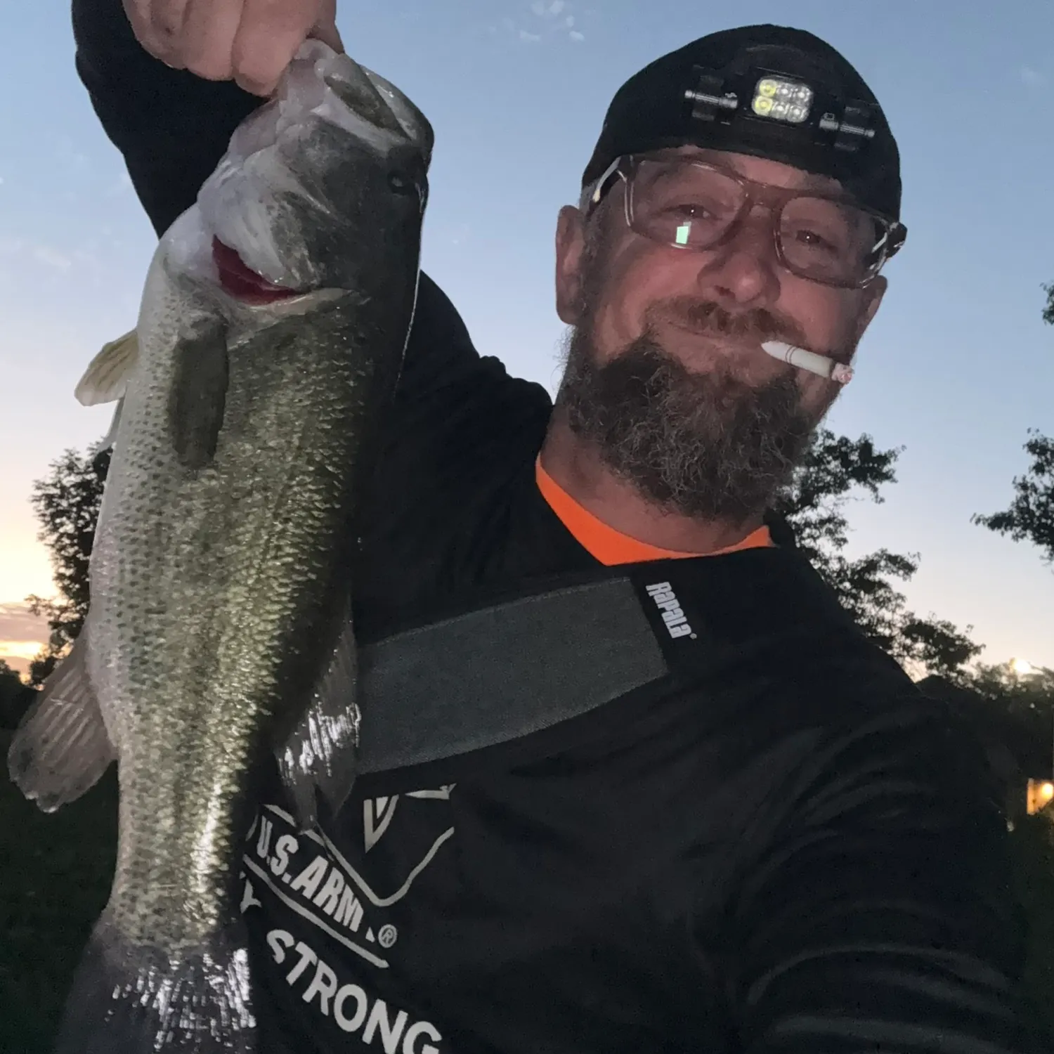 Largemouth bass caught on Fishbrain