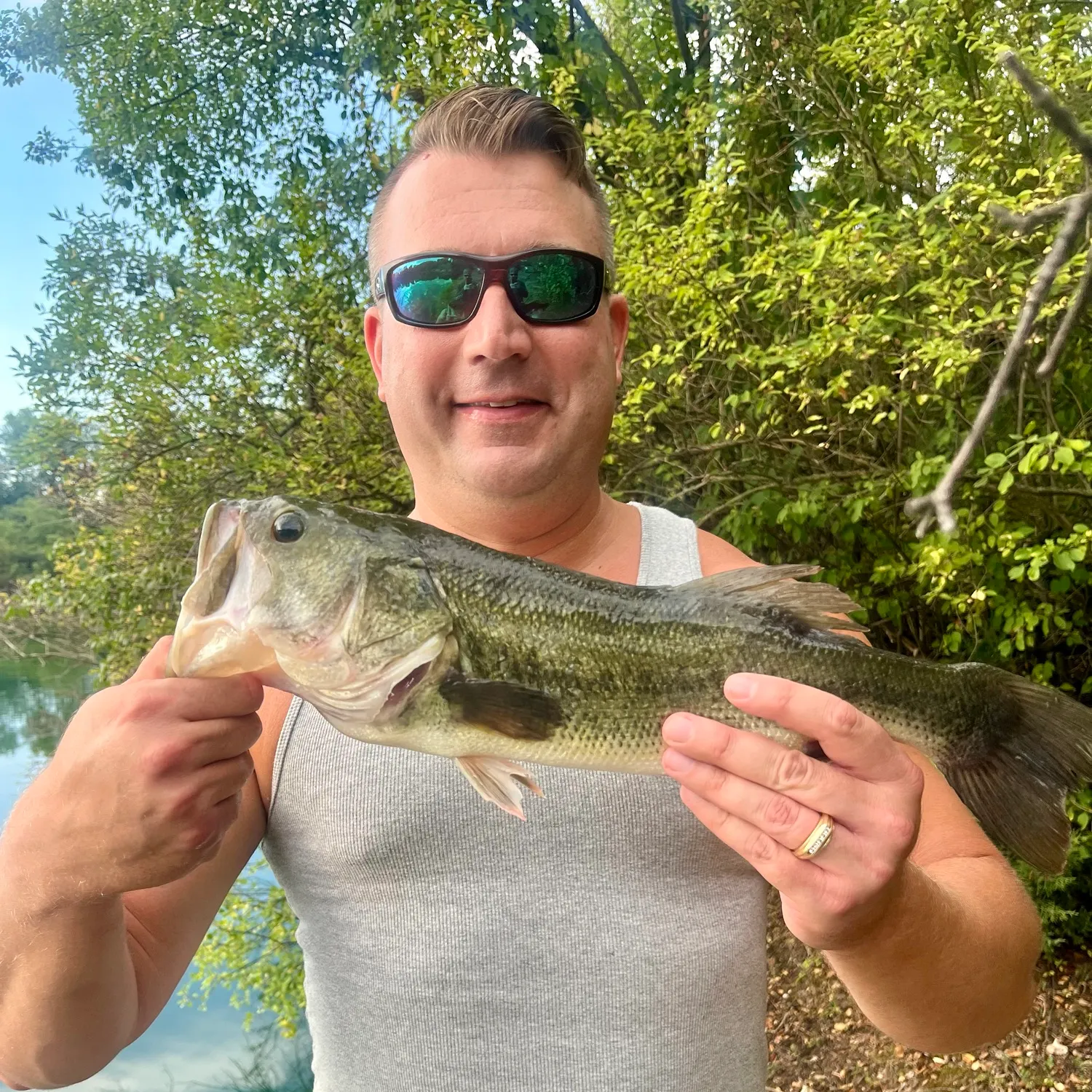 Largemouth bass caught on Fishbrain