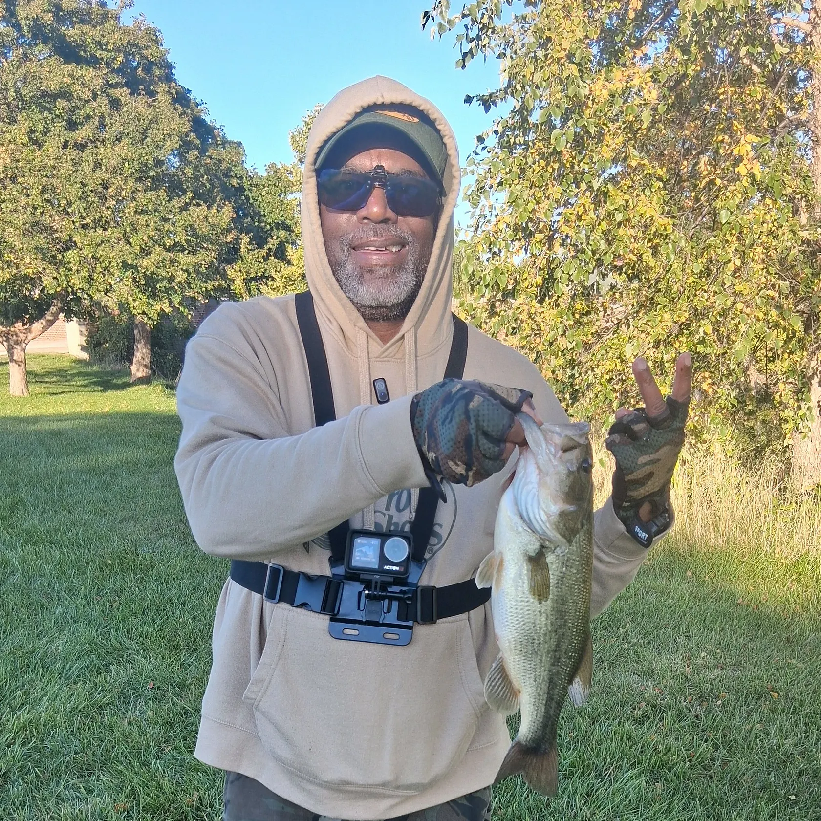 Largemouth bass caught on Fishbrain