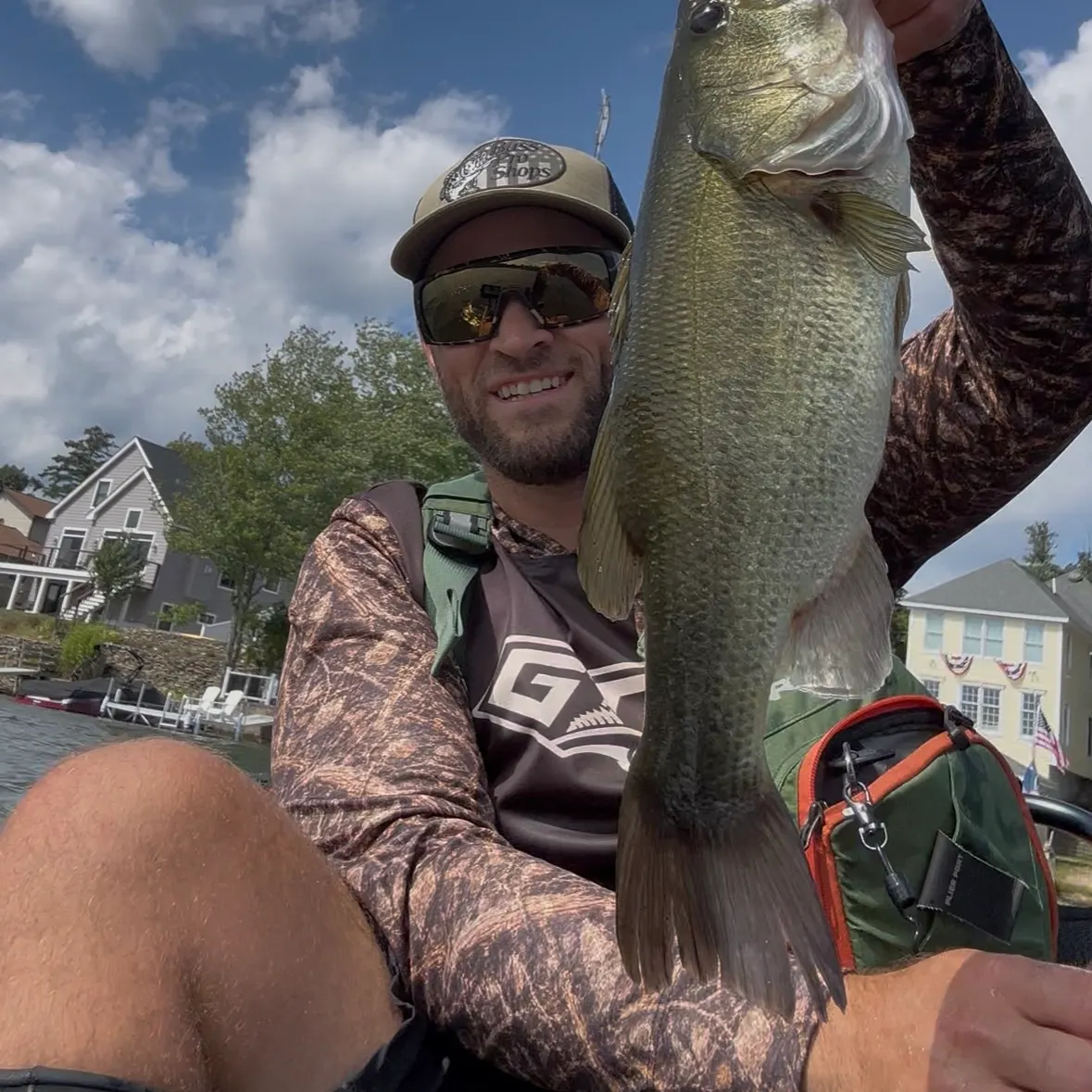 Largemouth bass caught on Fishbrain