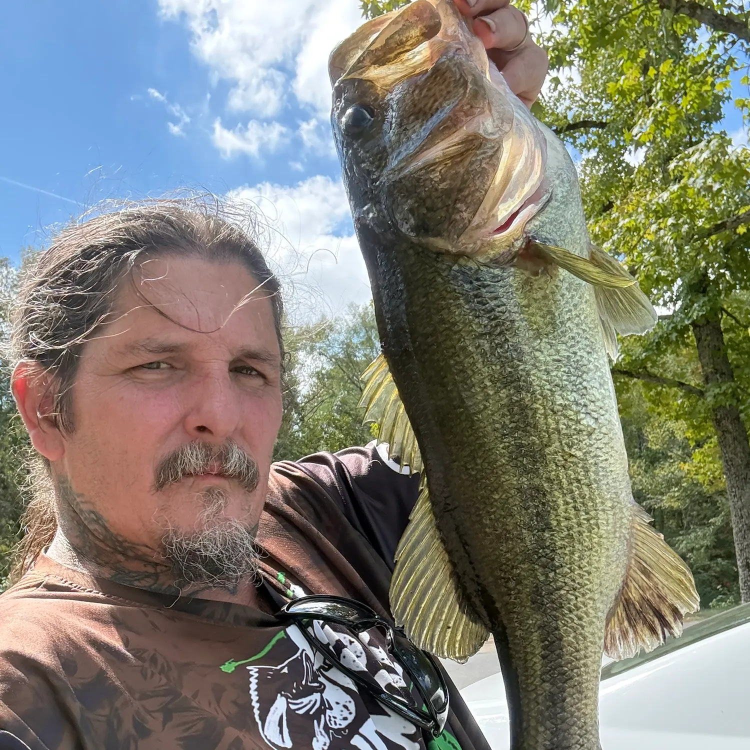 Largemouth bass caught on Fishbrain