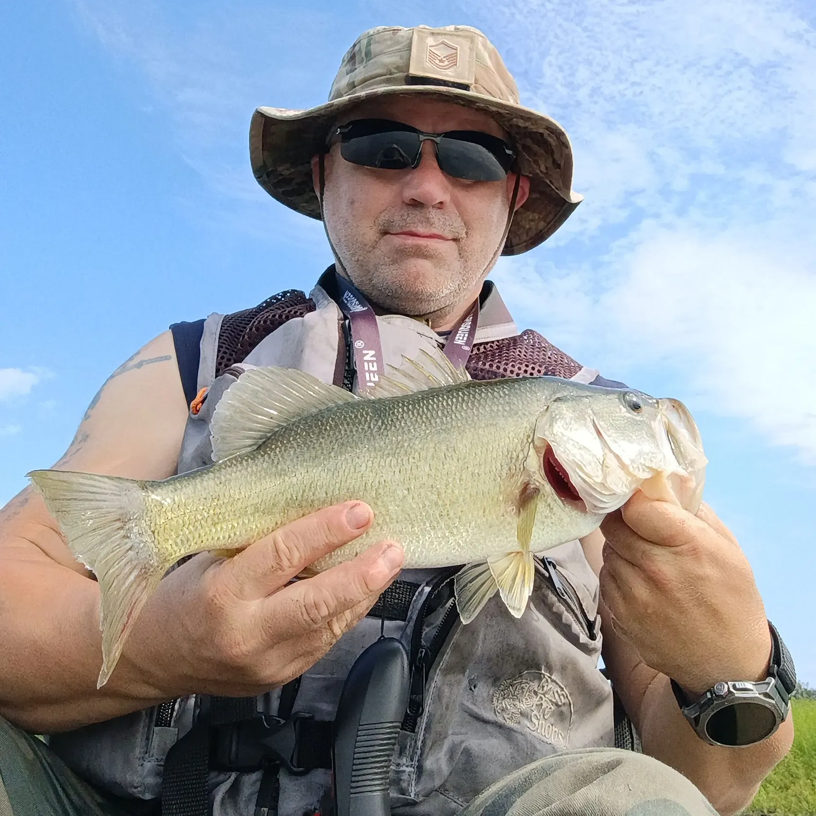Largemouth bass caught on Fishbrain