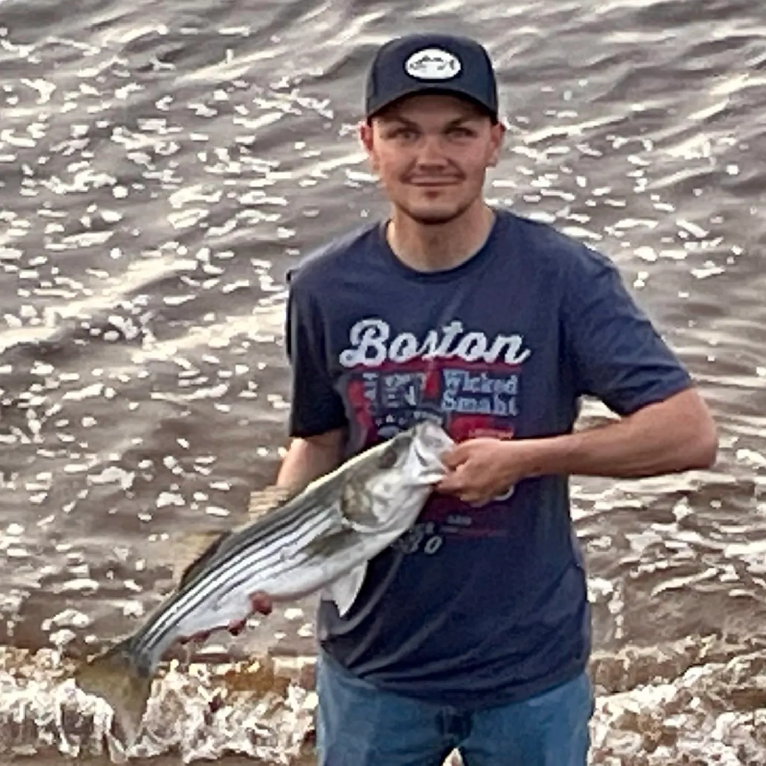 Striped bass caught on Fishbrain