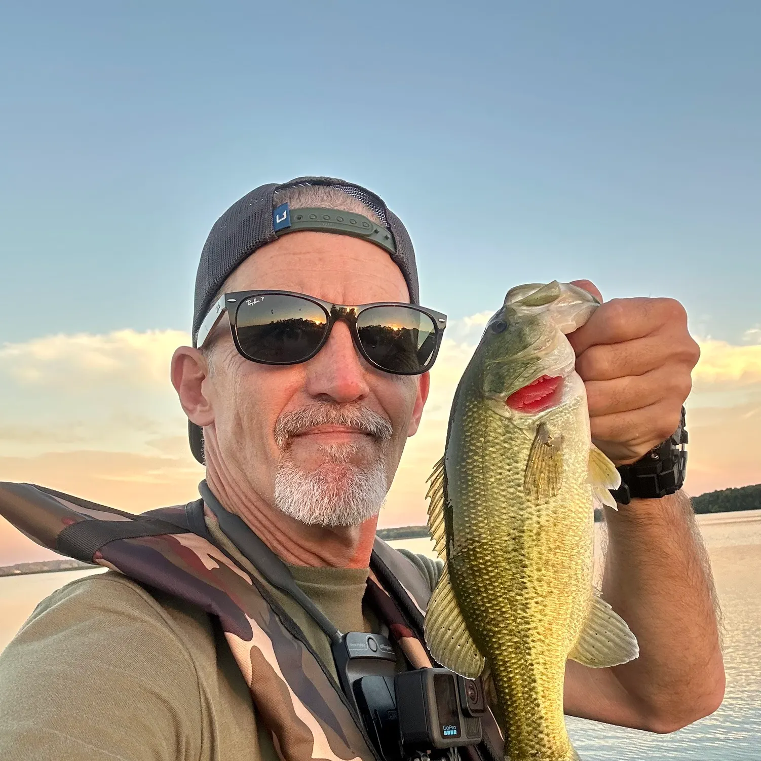Largemouth bass caught on Fishbrain