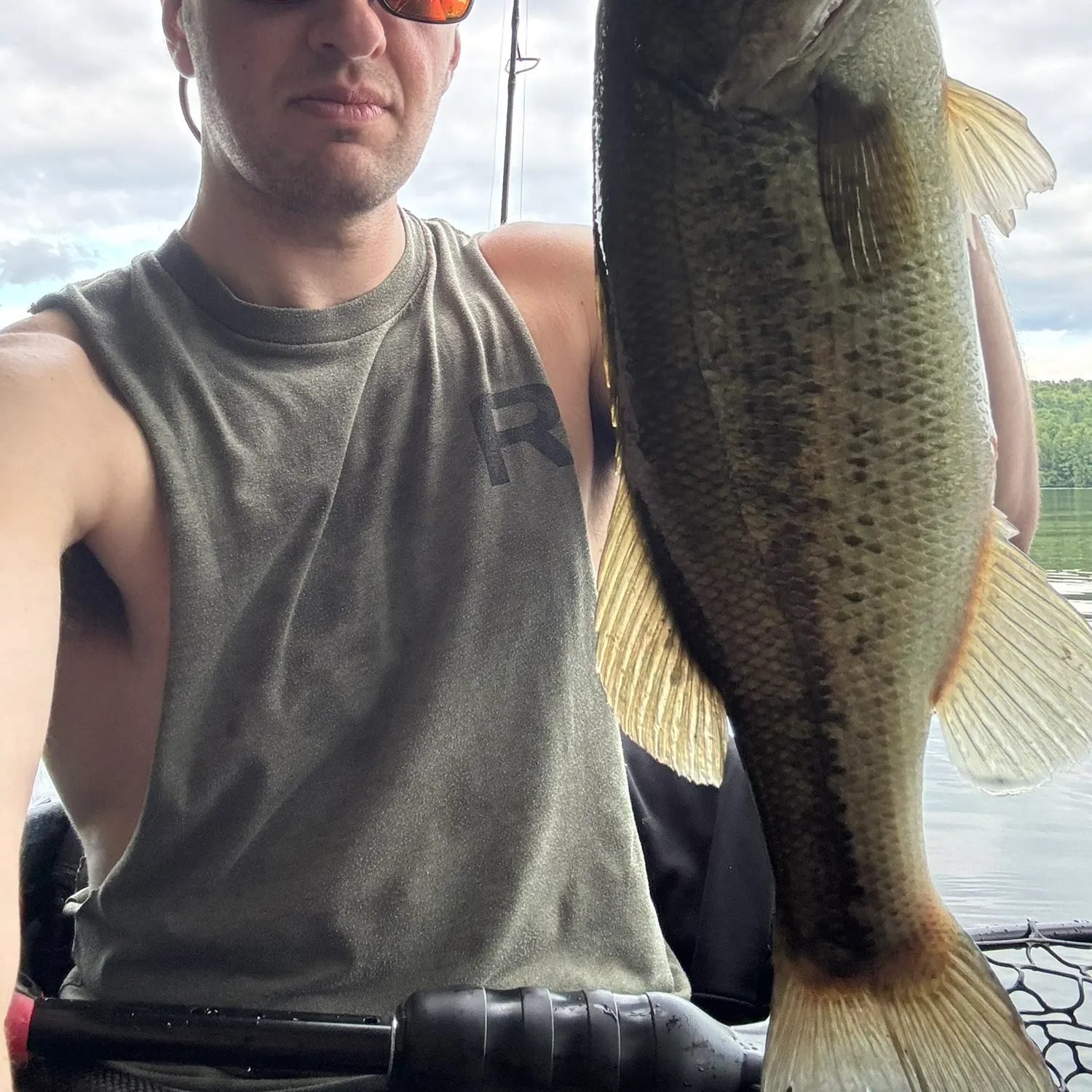 Largemouth bass caught on Fishbrain
