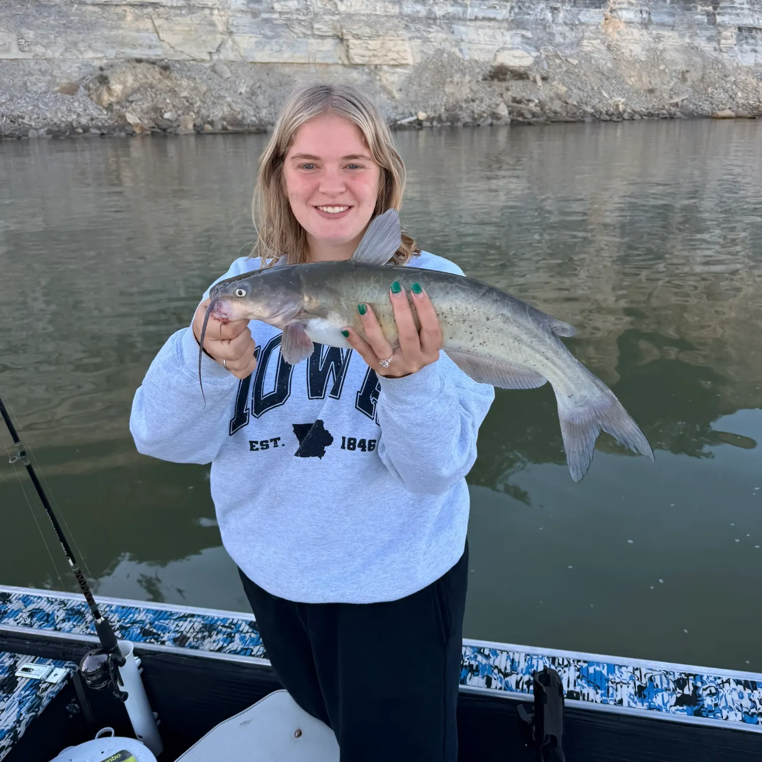 Channel catfish caught on Fishbrain