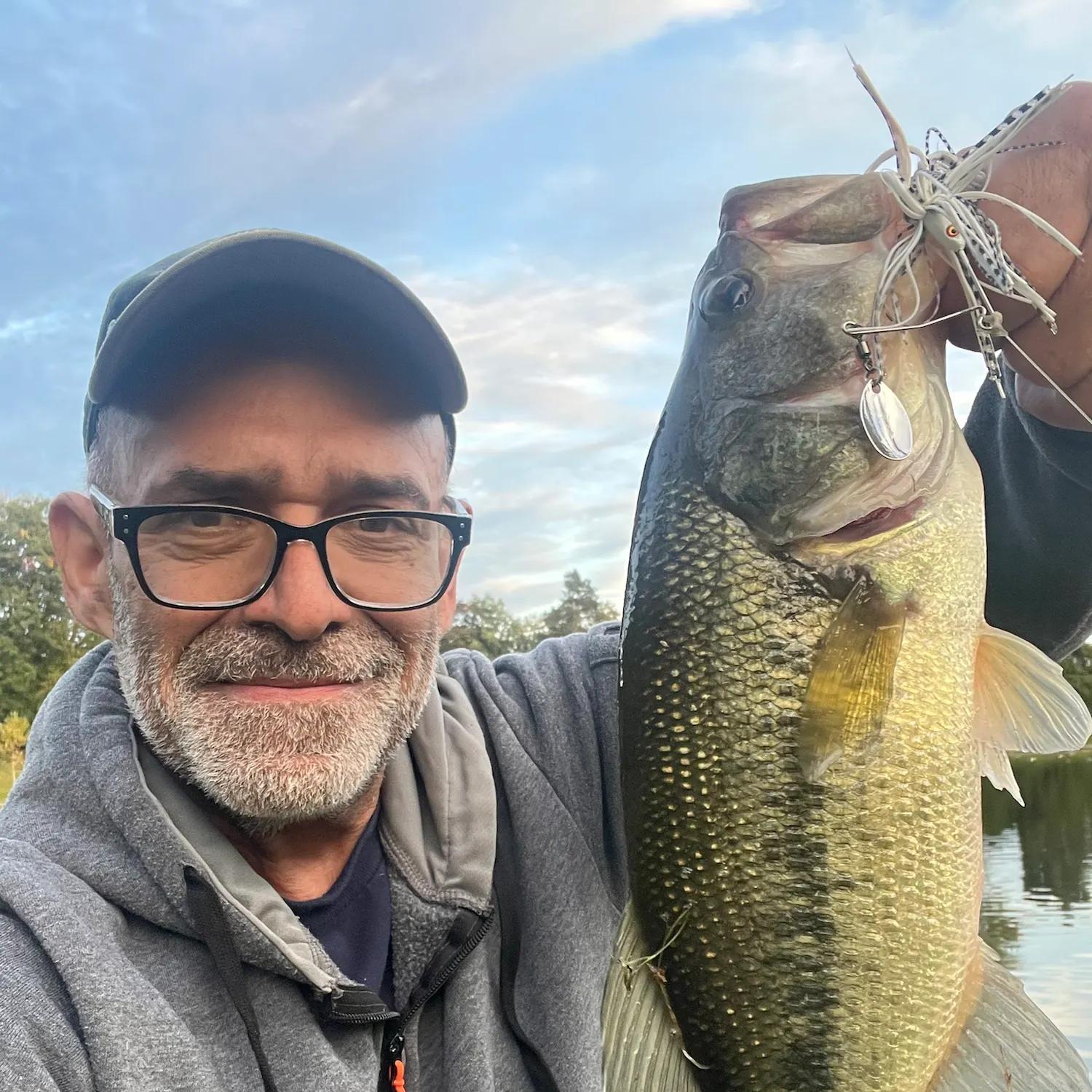 Largemouth bass caught on Fishbrain