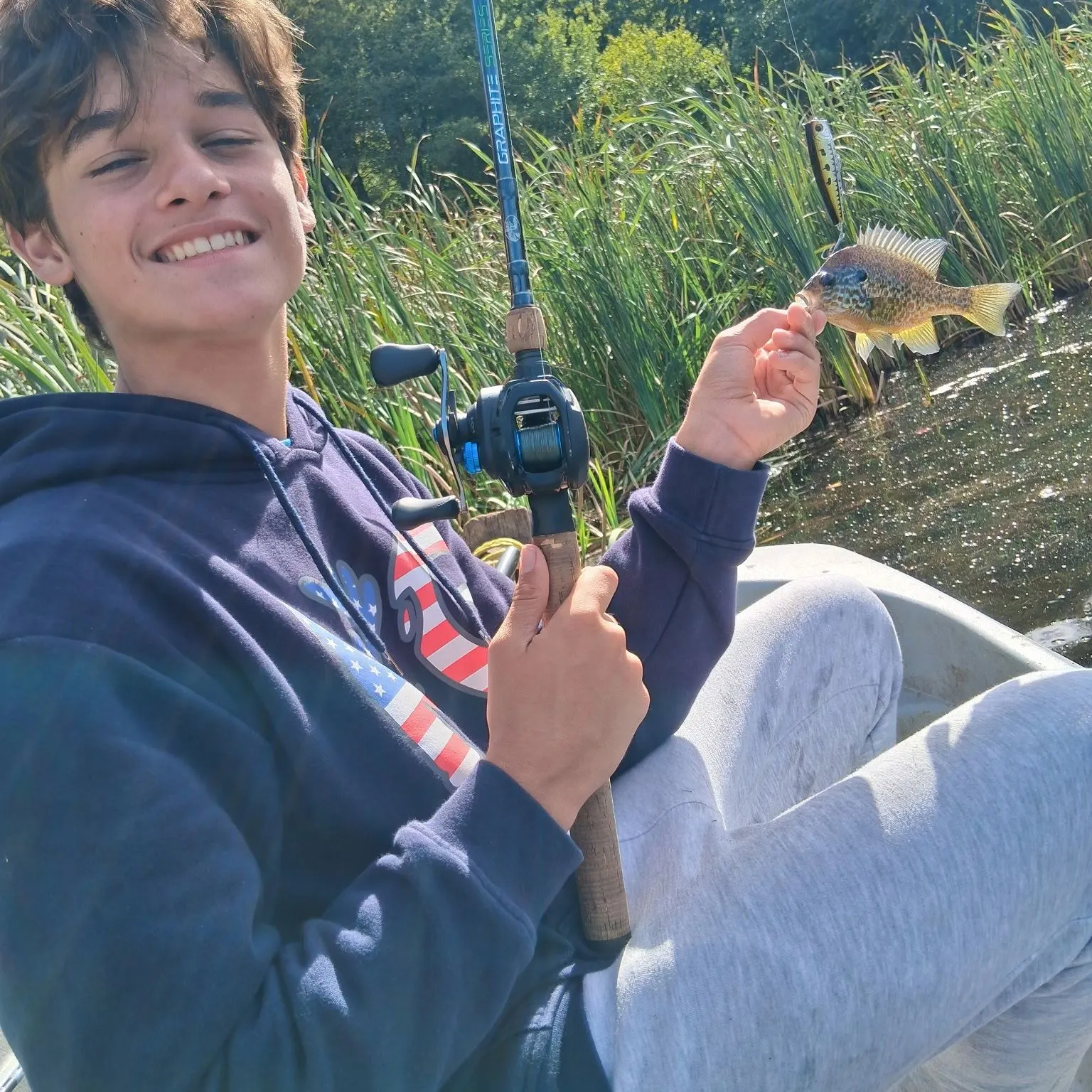 Pumpkinseed caught on Fishbrain