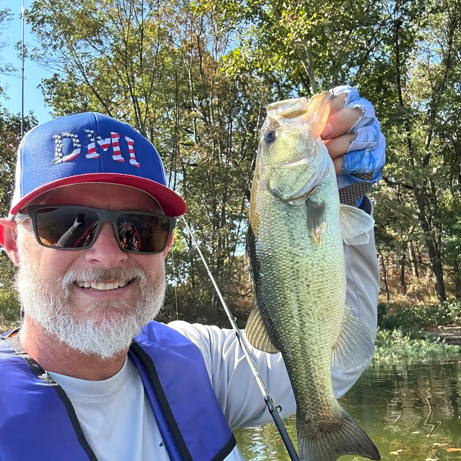 Largemouth bass caught on Fishbrain