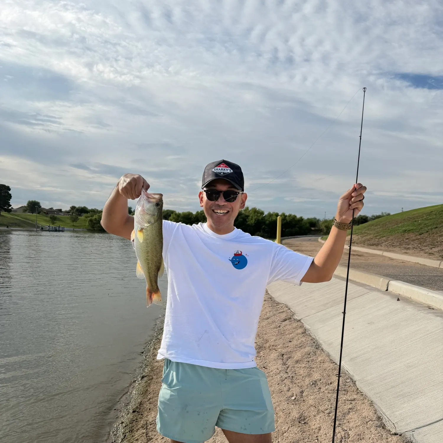 Largemouth bass caught on Fishbrain