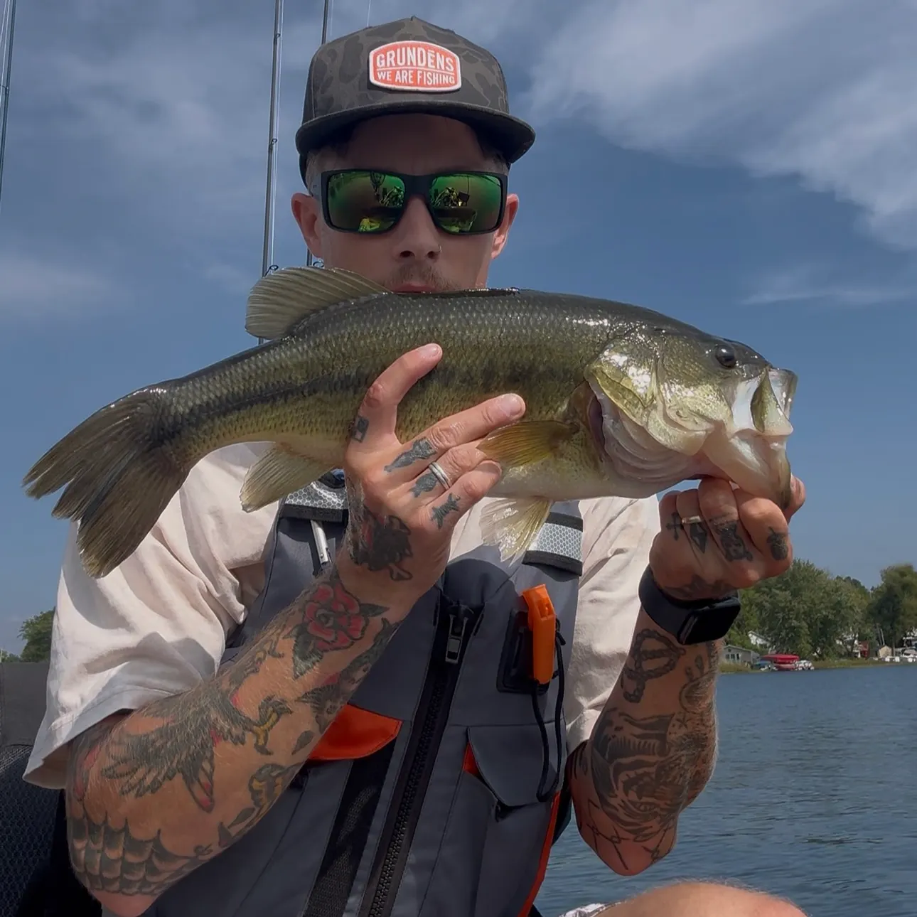 Largemouth bass caught on Fishbrain