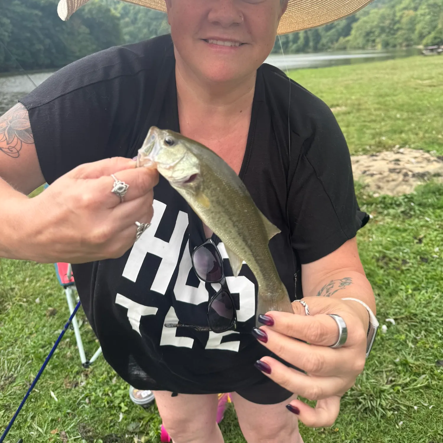 Largemouth bass caught on Fishbrain