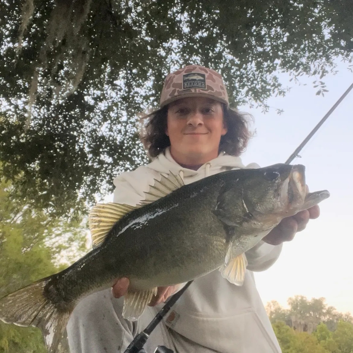 Largemouth bass caught on Fishbrain