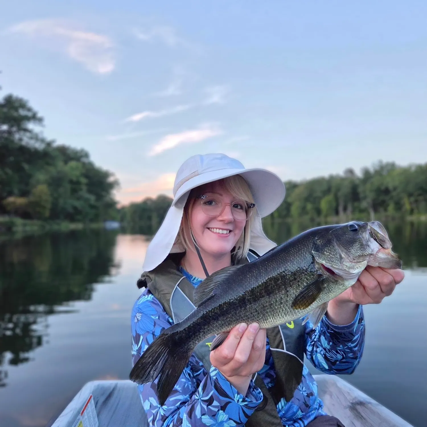 Largemouth bass caught on Fishbrain