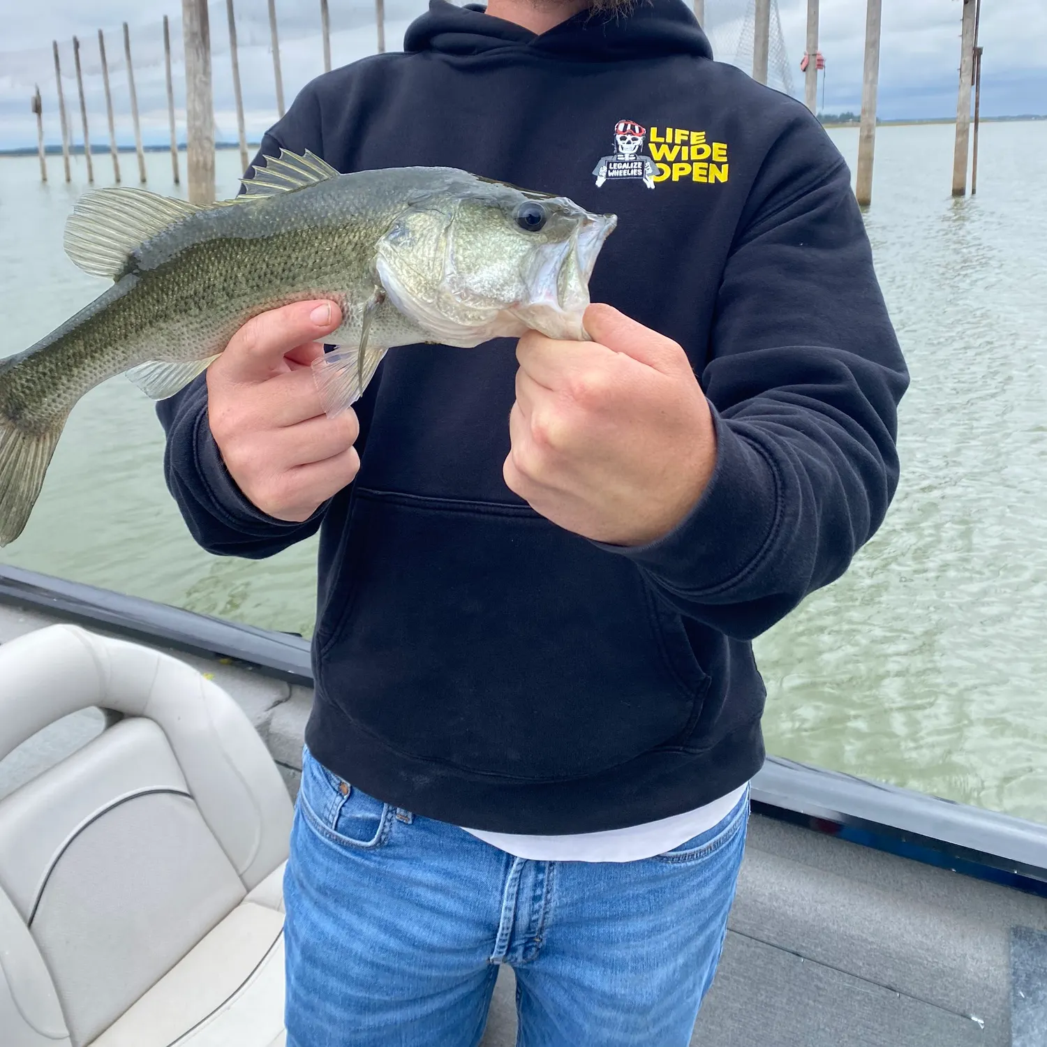 Largemouth bass caught on Fishbrain