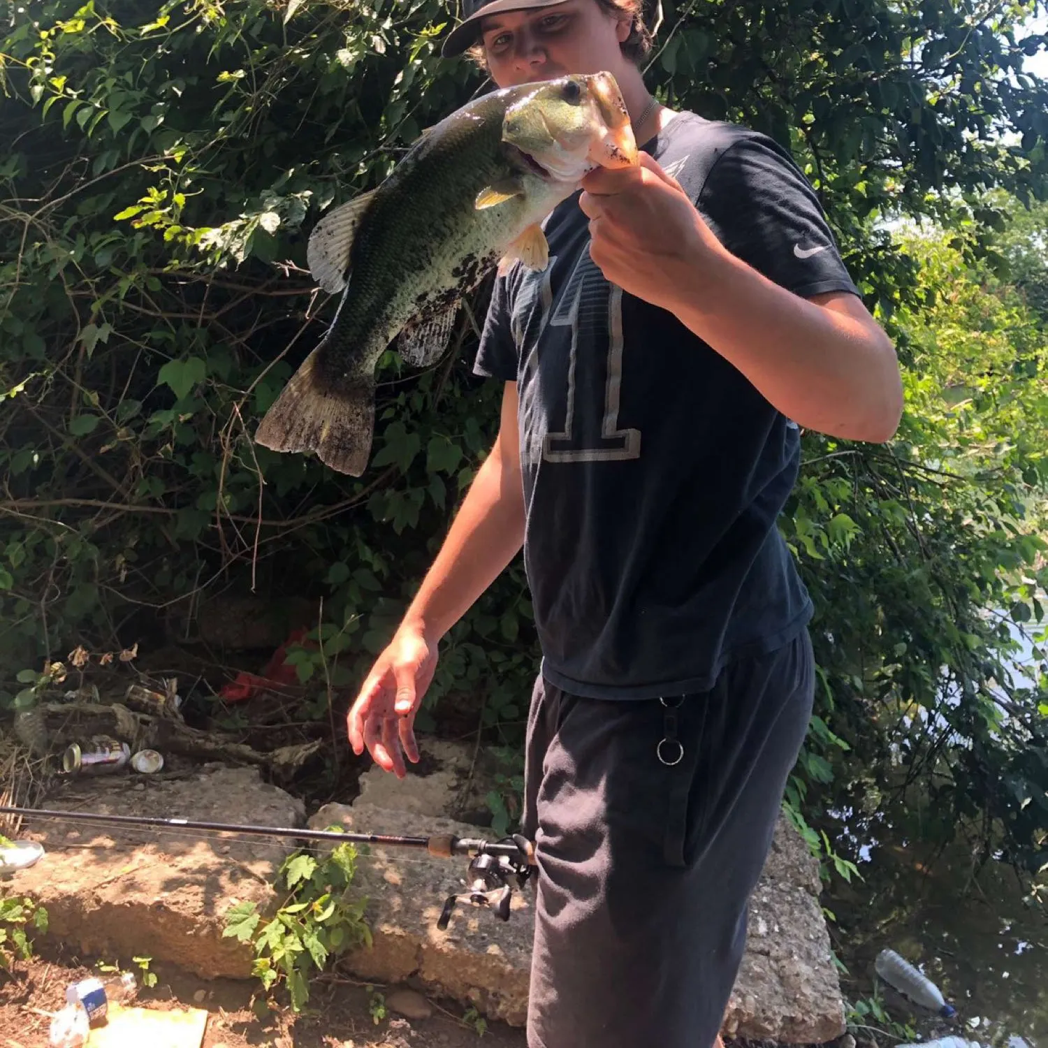 Largemouth bass caught on Fishbrain