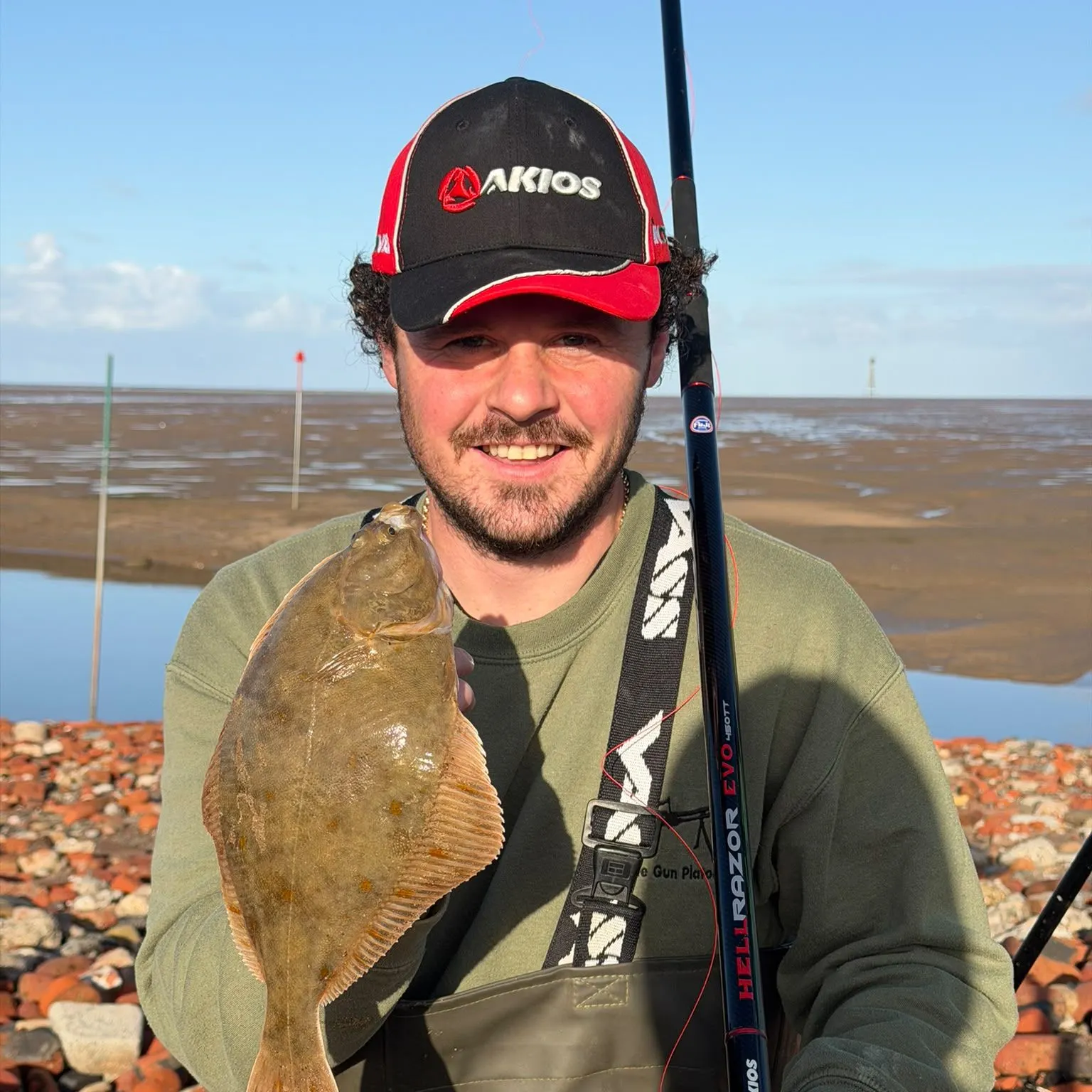 European flounder caught on Fishbrain