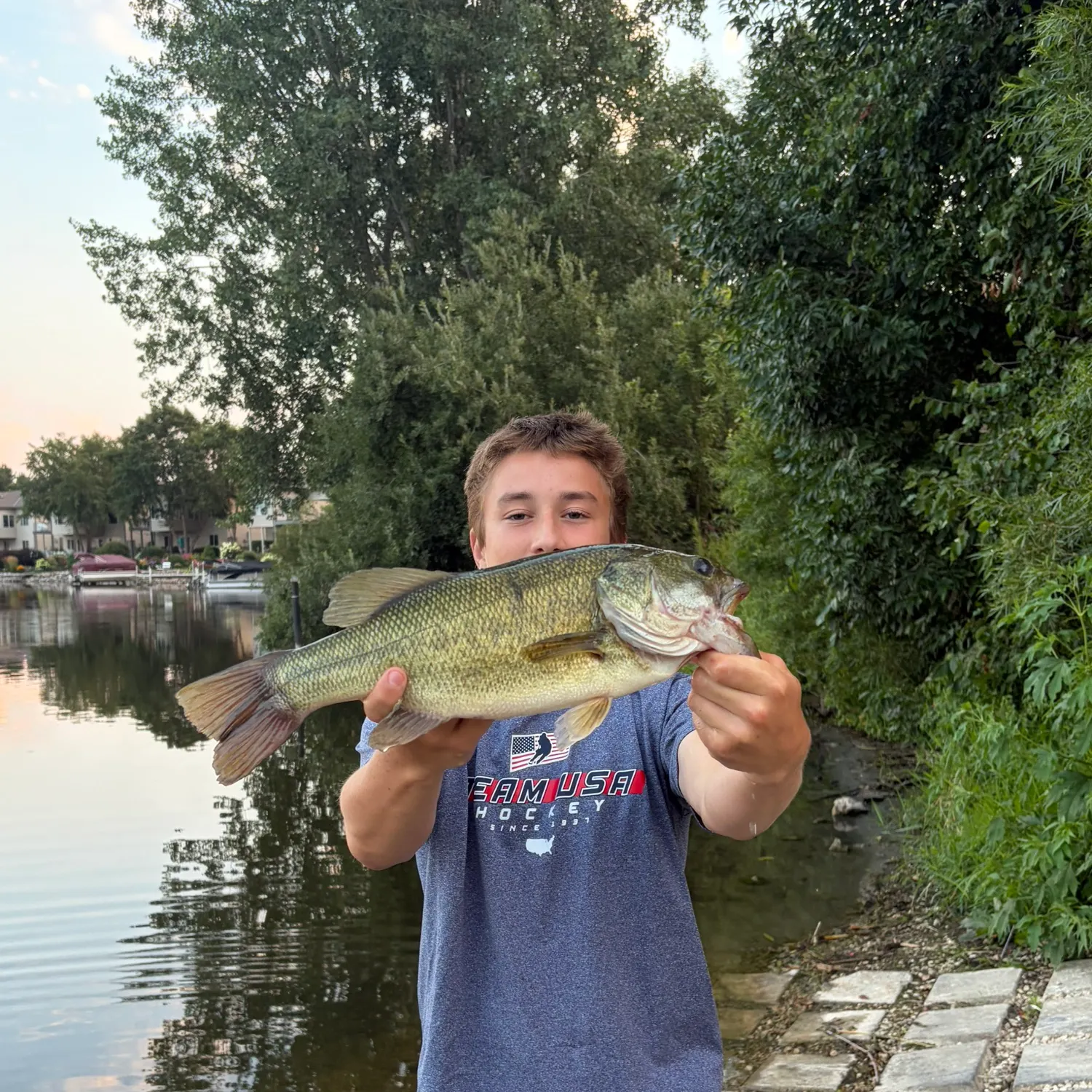 Largemouth bass caught on Fishbrain