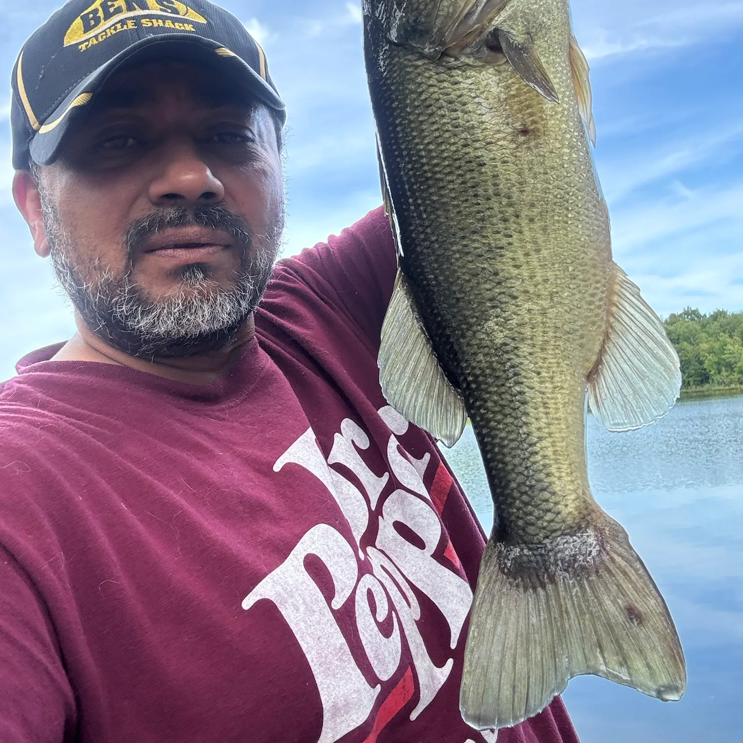 Largemouth bass caught on Fishbrain